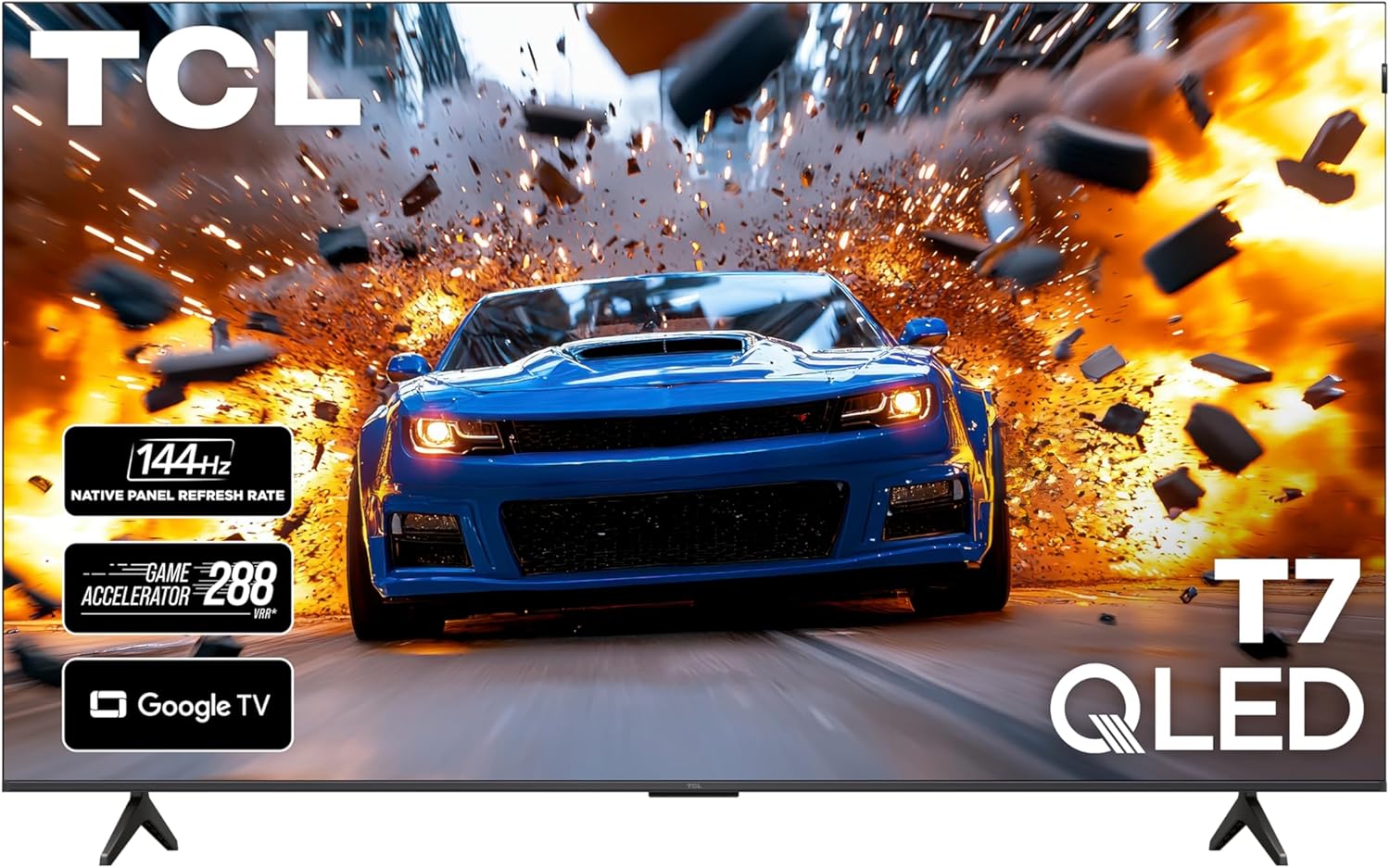TCL 55 Inch Class T7 Series| 4K QLED HDR| 55T7, 2025 Model| 120HZ Refresh Rate High Brightness Smart Google TV Dolby Atmos Audio| Voice Remote Alexa Gaming Streaming Television