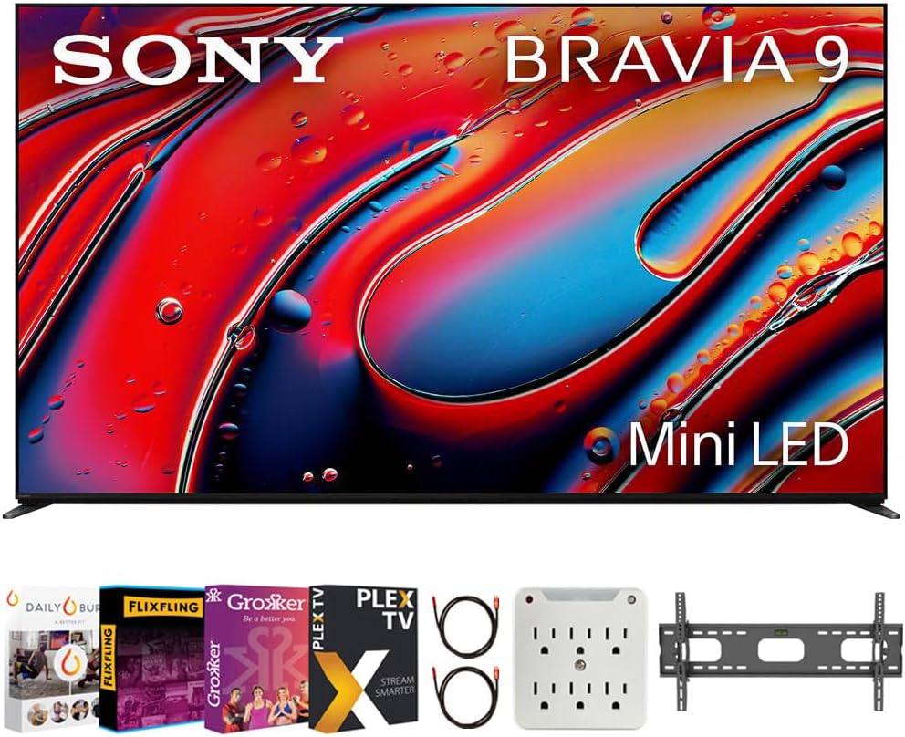2024 Sonys BRAVIA 9 K85XR90 85 Inch 4K HDR Smart QLED Mini-LED TV| Official USA Partner| with Deco Gear 4K HDMI 2.0 Cable x2 & CPS Exclusive 26 Month Protection Bundle (BEACH-CPS-265000)