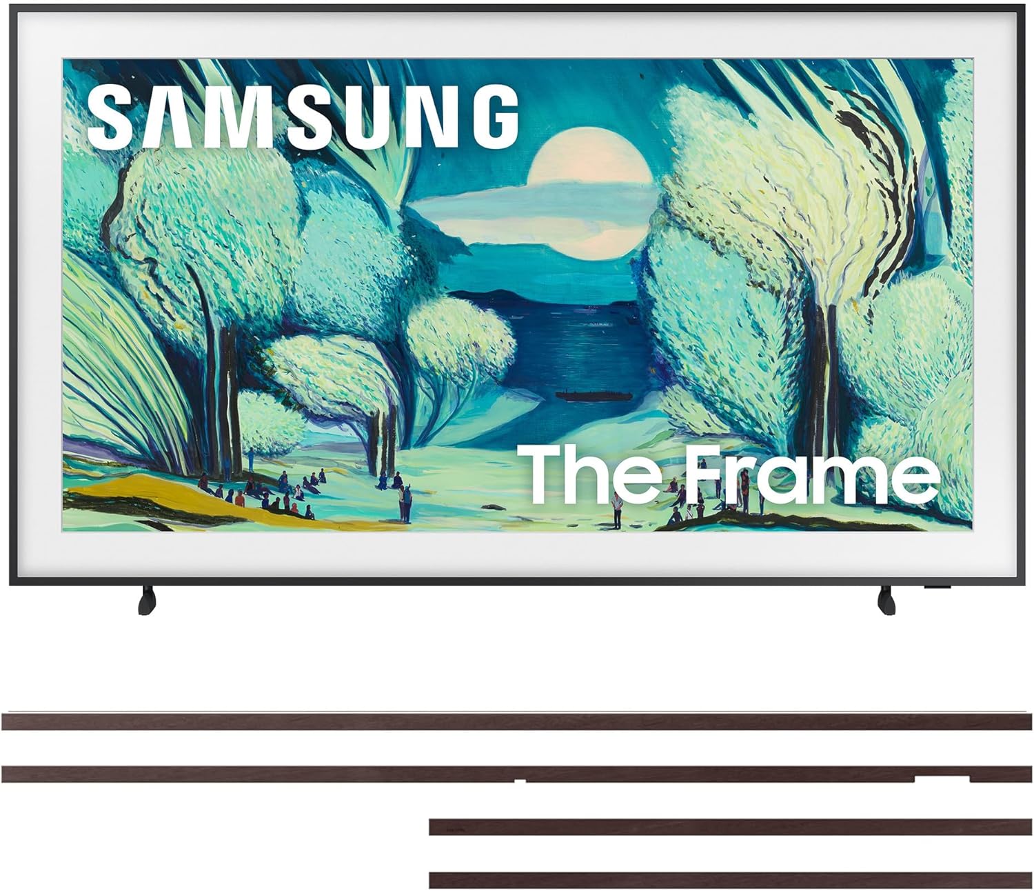 Samsung QN43LS03FAFXZA 43 Inch The Frame QLED 4K Art Mode Vision AI Smart TV with a VG-SCFA43WTB Customizable Bezel - Modern White (2025)