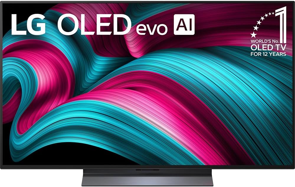 LG 48 Inch Class C5 Series OLED evo 4K UHD Smart webOS TV 2025 OLED48C5PUA Bundle with Deco Gear Home Theater Guide, 2 HDMI Cables and Deco Essentials CPS 26 Months Premium Extended Protection Pack
