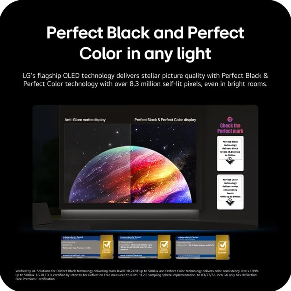 LG 65 inch OLED evo AI C6 4K Smart webOS TV (2026) OLED65C6PUA.AUS Bundle with 1 YR CPS Enhanced Protection Pack, 2X 6FT HDMI Cable and Deco Gear Home Theater Beginner's Guide