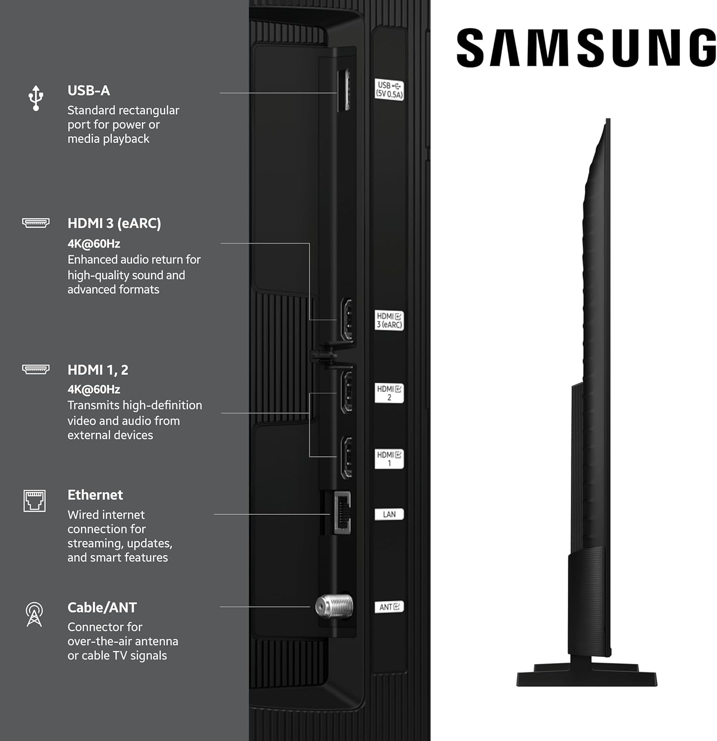 Samsung QN50Q7FAAFXZA 50 Inch QLED Q7F 4K Vision AI Smart TV with a 2 Year Amber Protection Plan (2025)
