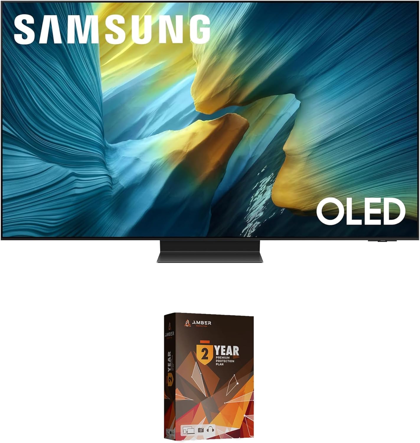 Samsung QN83S95FAEXZA 83 Inch OLED HDR Pro 4K Smart TV with Q-Symphony Pro and 6 Year Amber Protection Plan (2025)