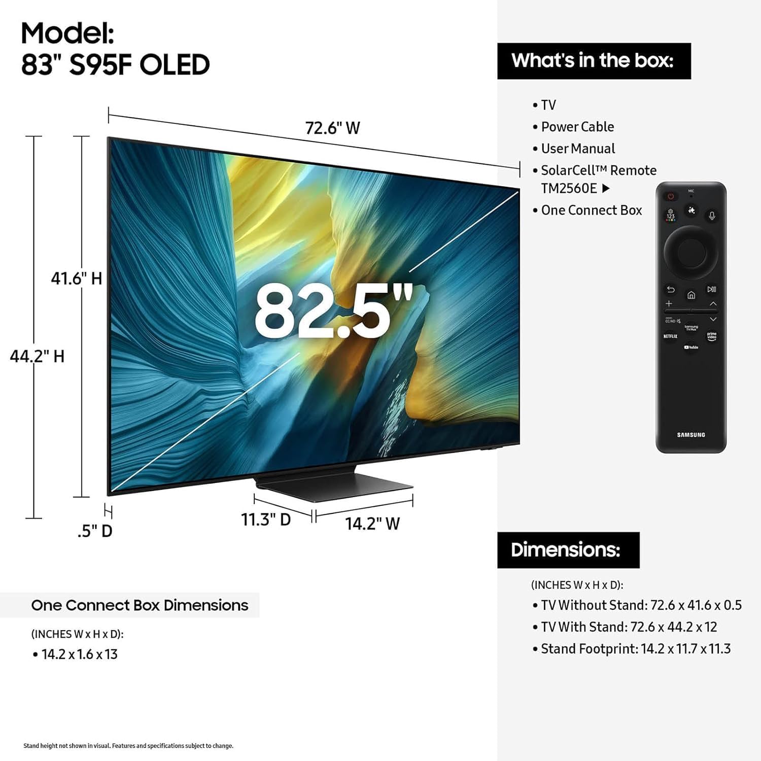 2025 Samsungs QN83S95F 83 Class OLED 4K S95F Vision AI Smart TV