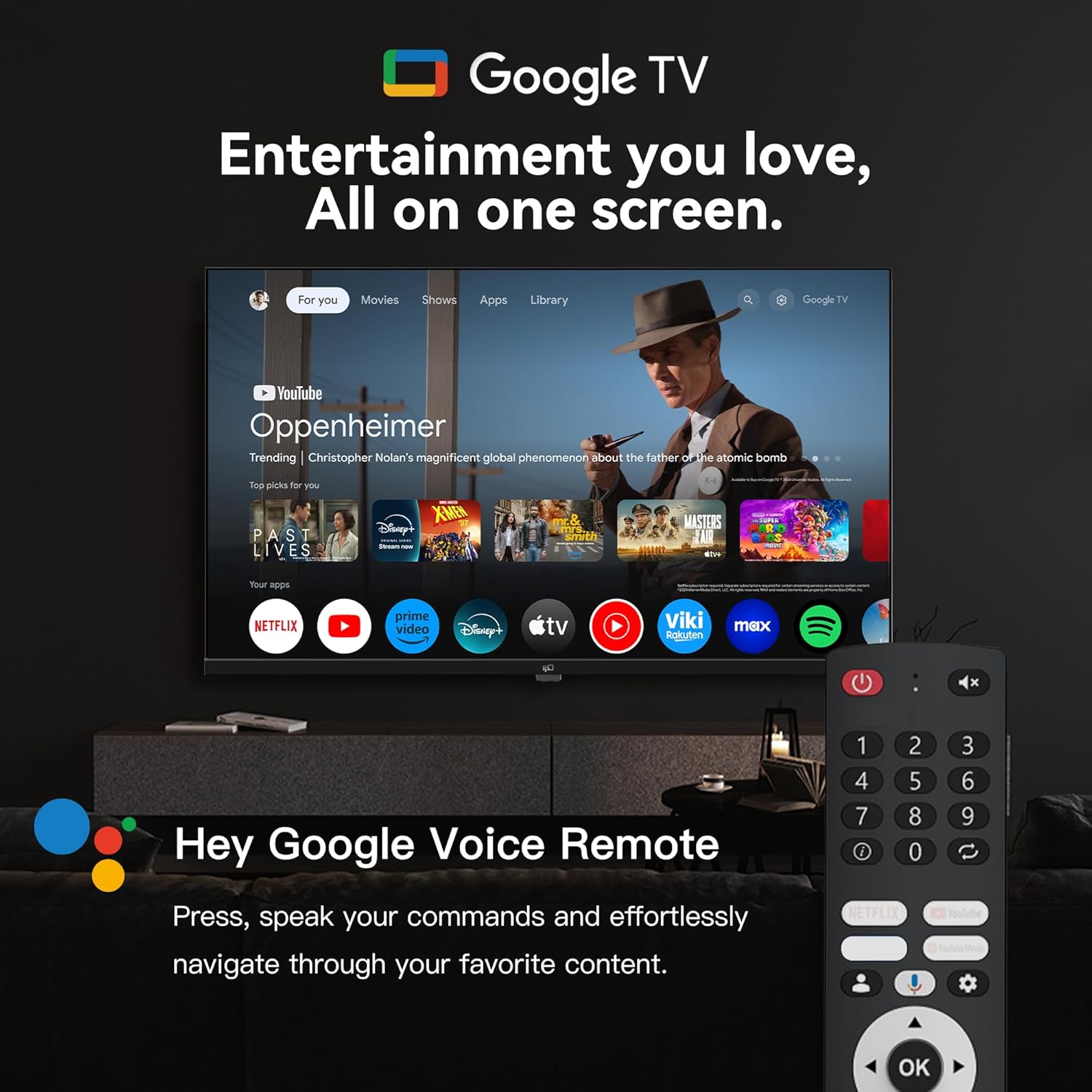 FPD 32-inch Smart TV Google TV HD 720p with Google Play and Google Cast Built-in, HDR 10, Dolby Audio, Voice Remote, Stream Live TV (Palette-Series, CG32-P3, 2024 Model)