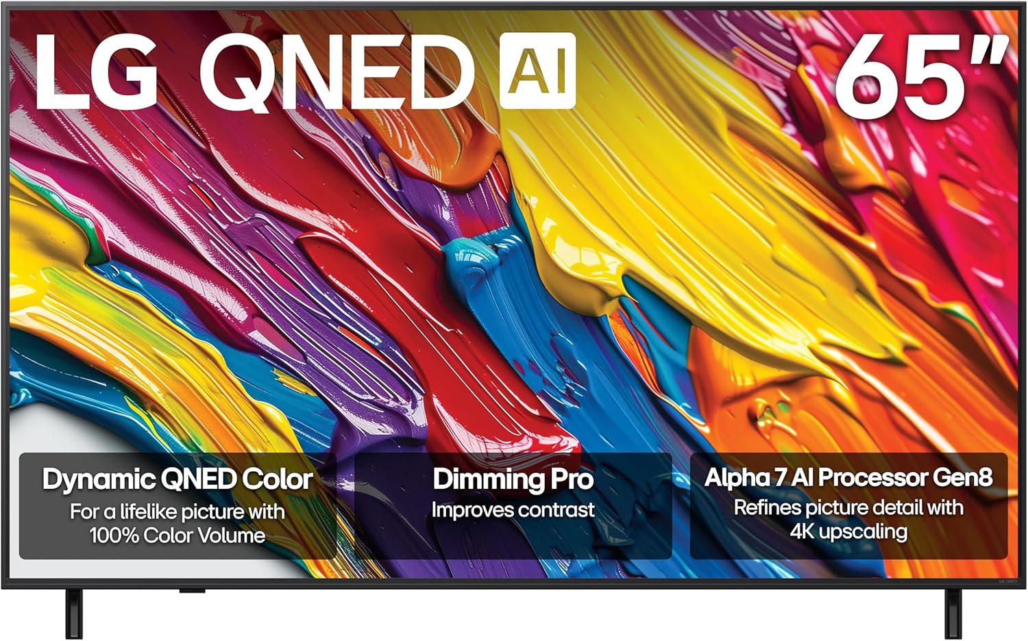 LG 65-Inch Class QNED QNED82A Series Smart TV w/AI Sound, HDR10, 4K Super Upscaling, Filmmaker Mode, Wow Orchestra, Alexa Built-in (65QNED82AUA, 2025)