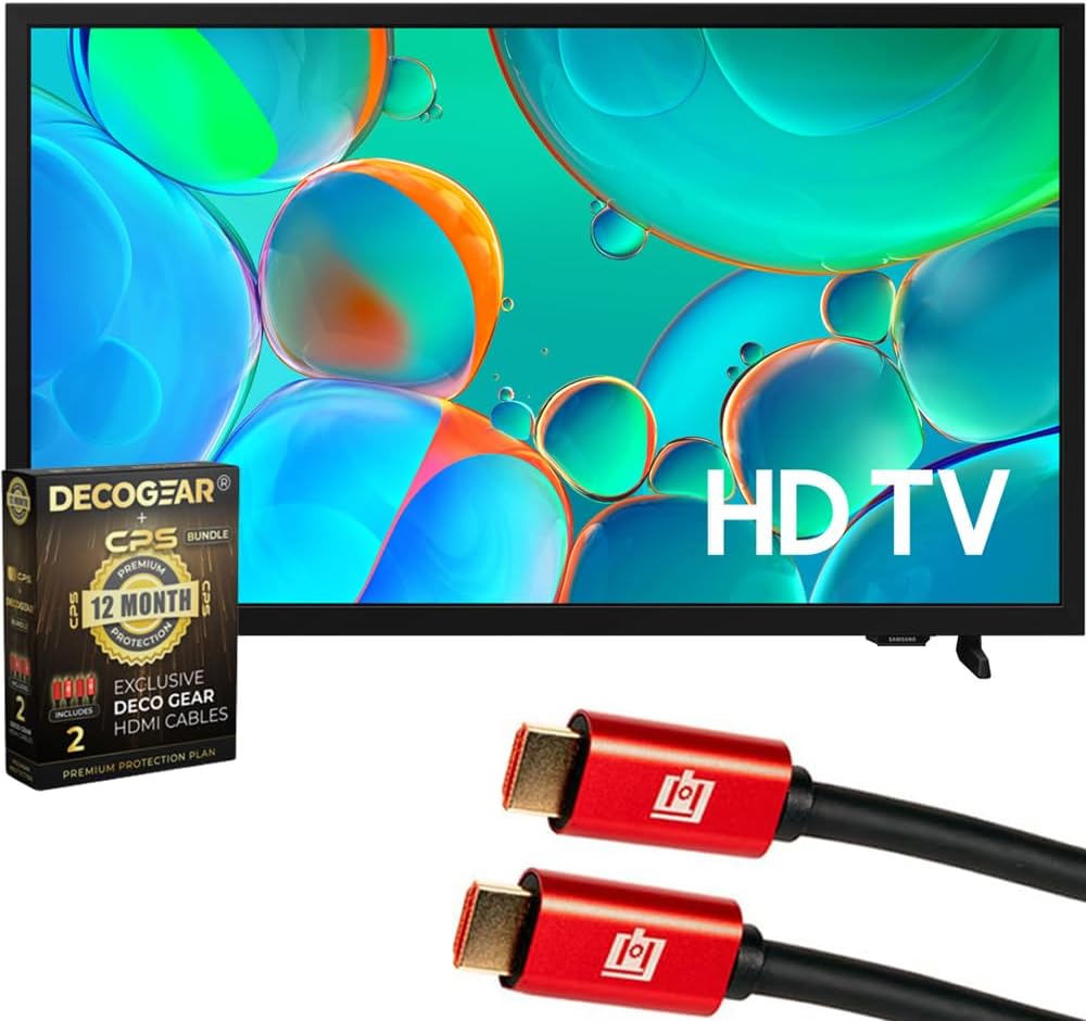 Samsung UN40F6000FFXZA 40 inch 1080P FHD F6000F 4K Smart TV (2025) Bundle with Theater Essentials, 1 Year CPS Enhanced Protection Pack and Deco Gear 6FT 4K HDMI 2.0 Cable