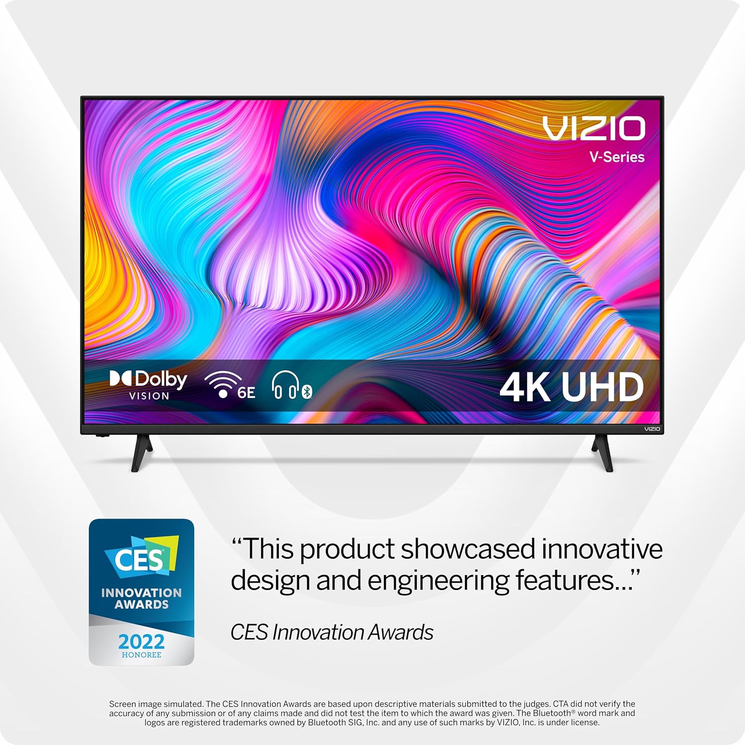 VIZIO 55-inch V-Series 4K LED HDR Smart TV with Dolby Vision, WiFi 6E, Bluetooth Headphone Capable, Gaming Engine & Alexa Compatibility, V555M-K01, 2023 Model