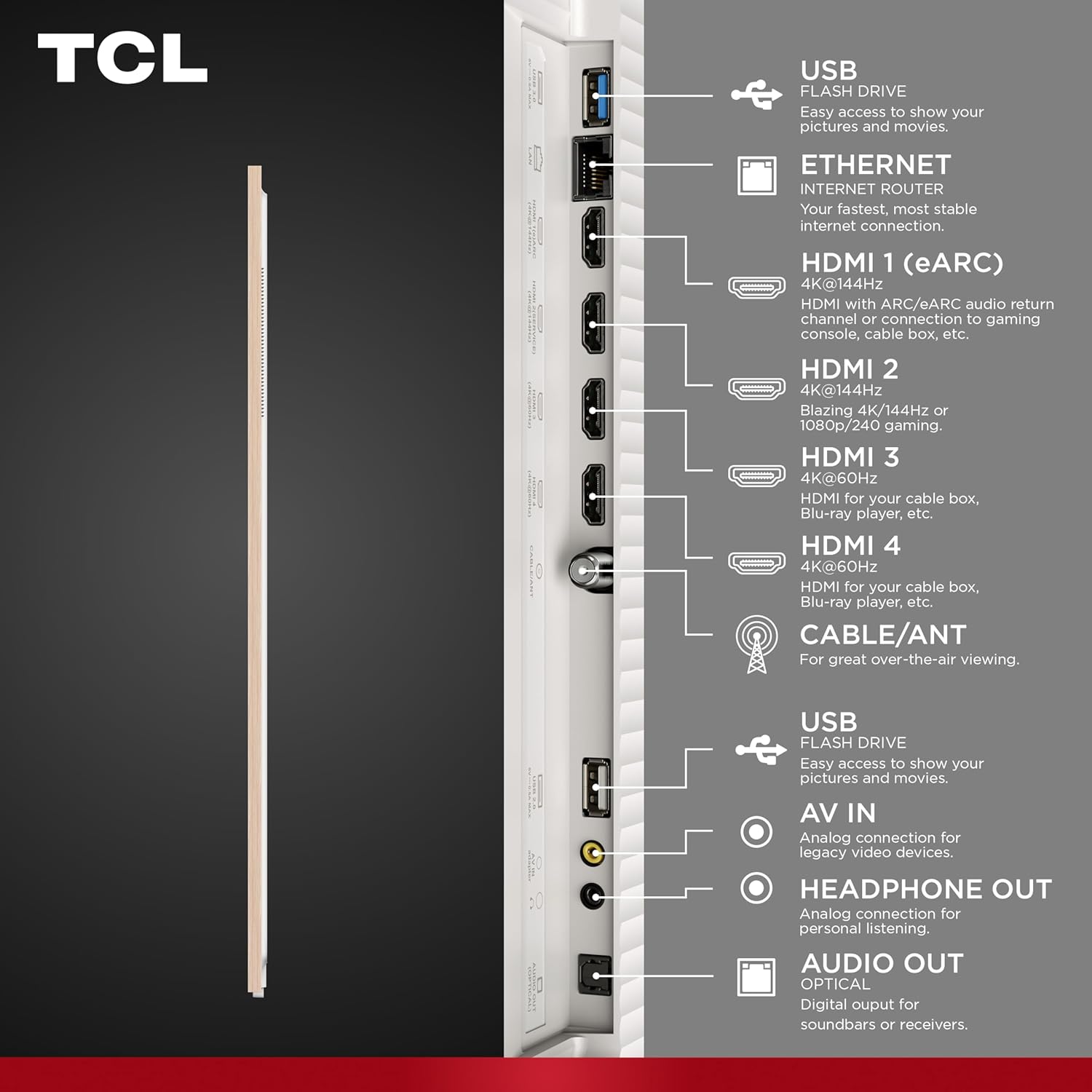 TCL 55 Inch Class NXTVISION Series Picture Frame Canvas Art TV| 55A300W, 2024 Model| QLED 4K HDR Smart Google TV| 120HZ Dolby Atmos Audio| Voice Remote Alexa Google Apple Streaming Television