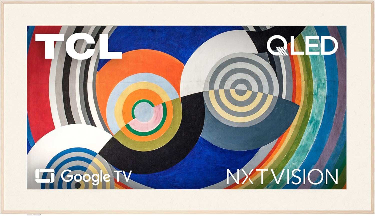 TCL 55 Inch Class NXTVISION Series Picture Frame Canvas Art TV| 55A300W, 2024 Model| QLED 4K HDR Smart Google TV| 120HZ Dolby Atmos Audio| Voice Remote Alexa Google Apple Streaming Television