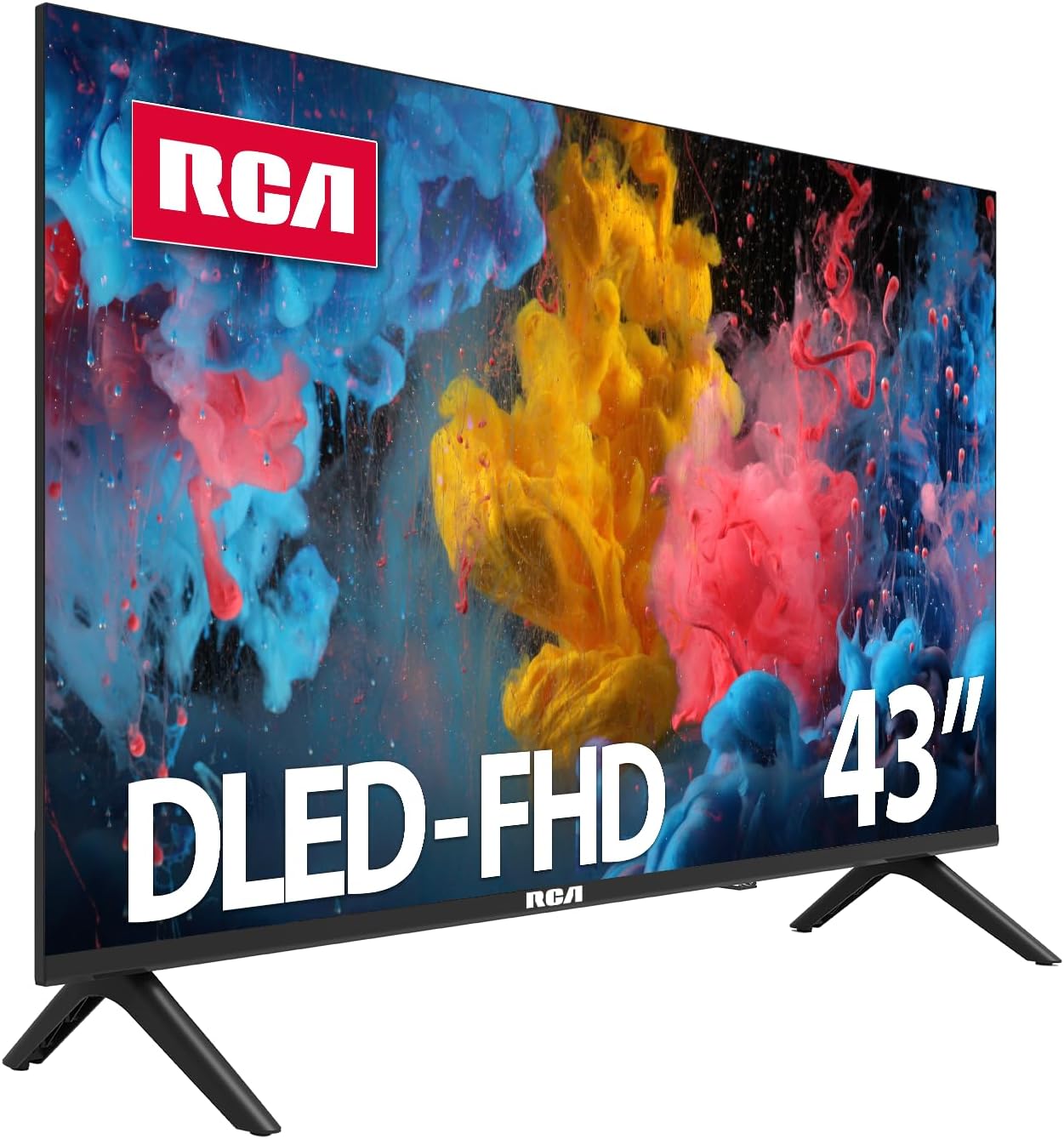 RCA 43-Inch FHD Smart Android TV, Frameless LED Display with HDR10, Wi-Fi and Bluetooth, Built-in Google Assistant, Compatible with Alexa