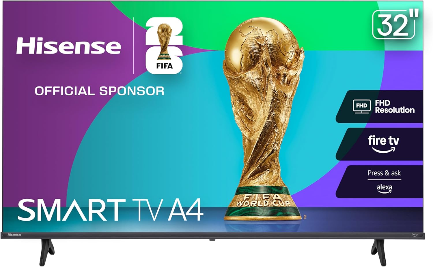 Hisense 32-Inch Class A4 Series HD Smart Fire TV (32A4HNF) - Full Array LED, HDR10, DTS Virtual:X, Slim Bezel Design, Alexa Built-in