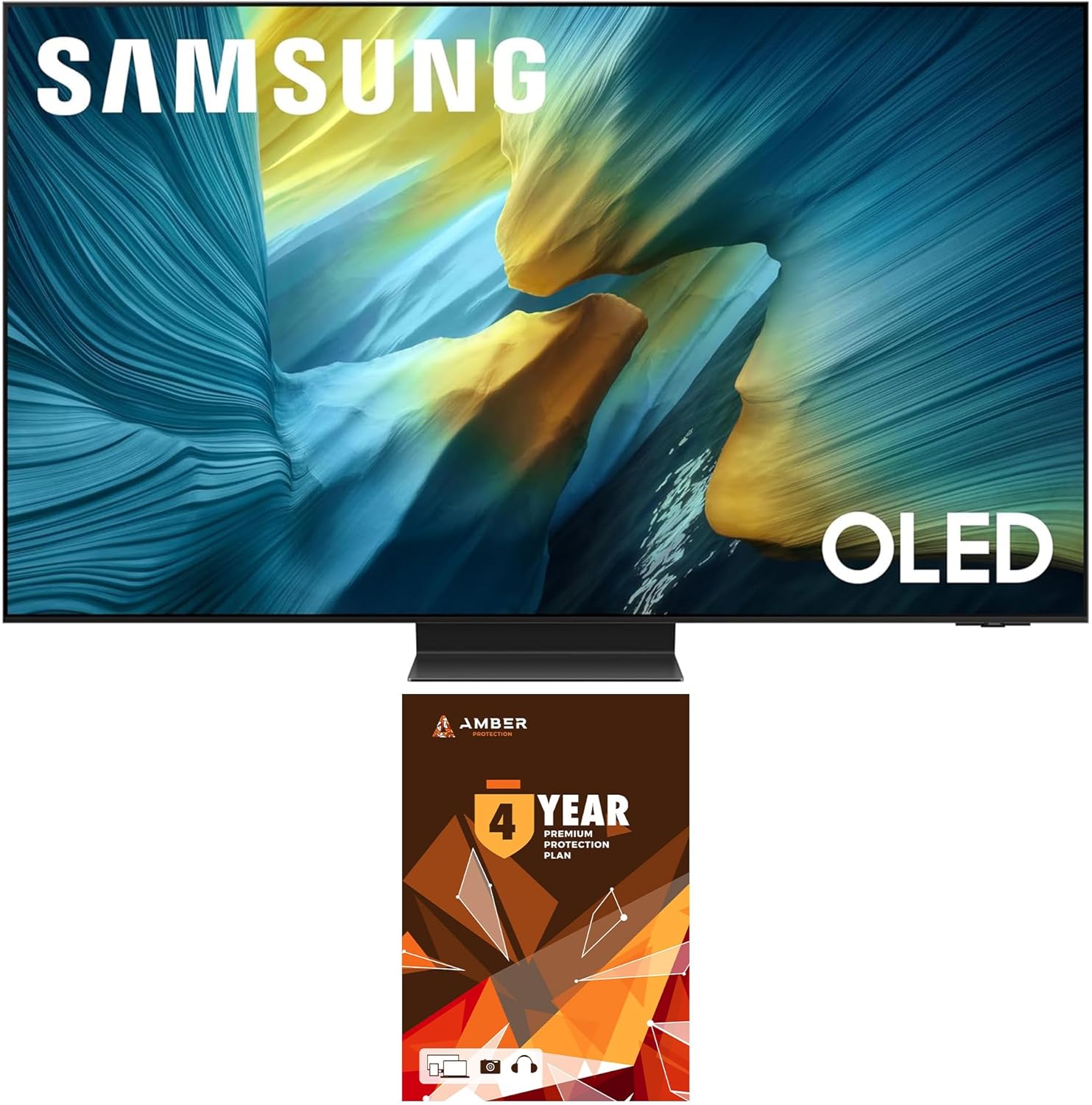 Samsung QN83S95FAEXZA 83 Inch OLED HDR Pro 4K Smart TV with Q-Symphony Pro and 6 Year Amber Protection Plan (2025)