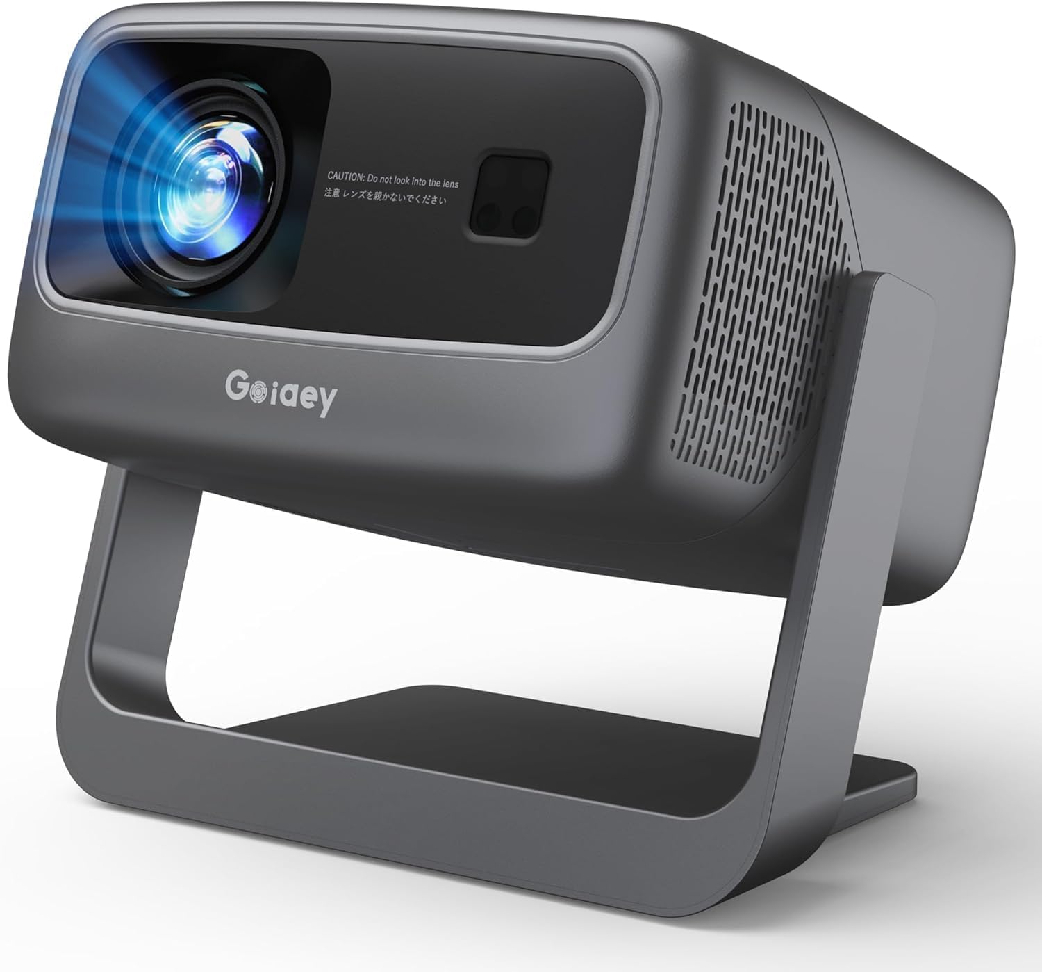 [3500 ANSI/ Official Apps/65W Audio] Outdoor 4K Projector with WiFi and Bluetooth, Auto Focus, Auto Keystone Smart Projector Supports Dolby Audio, 2026 Upgrade GO2 Short Throw Projector with 360°Stand
