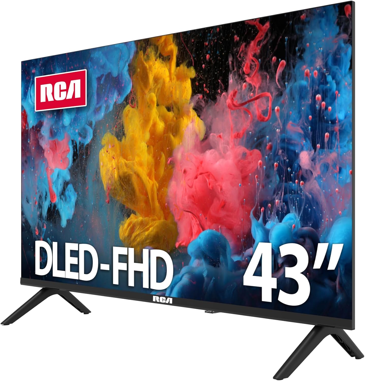 RCA 43-Inch FHD Smart Android TV, Frameless LED Display with HDR10, Wi-Fi and Bluetooth, Built-in Google Assistant, Compatible with Alexa
