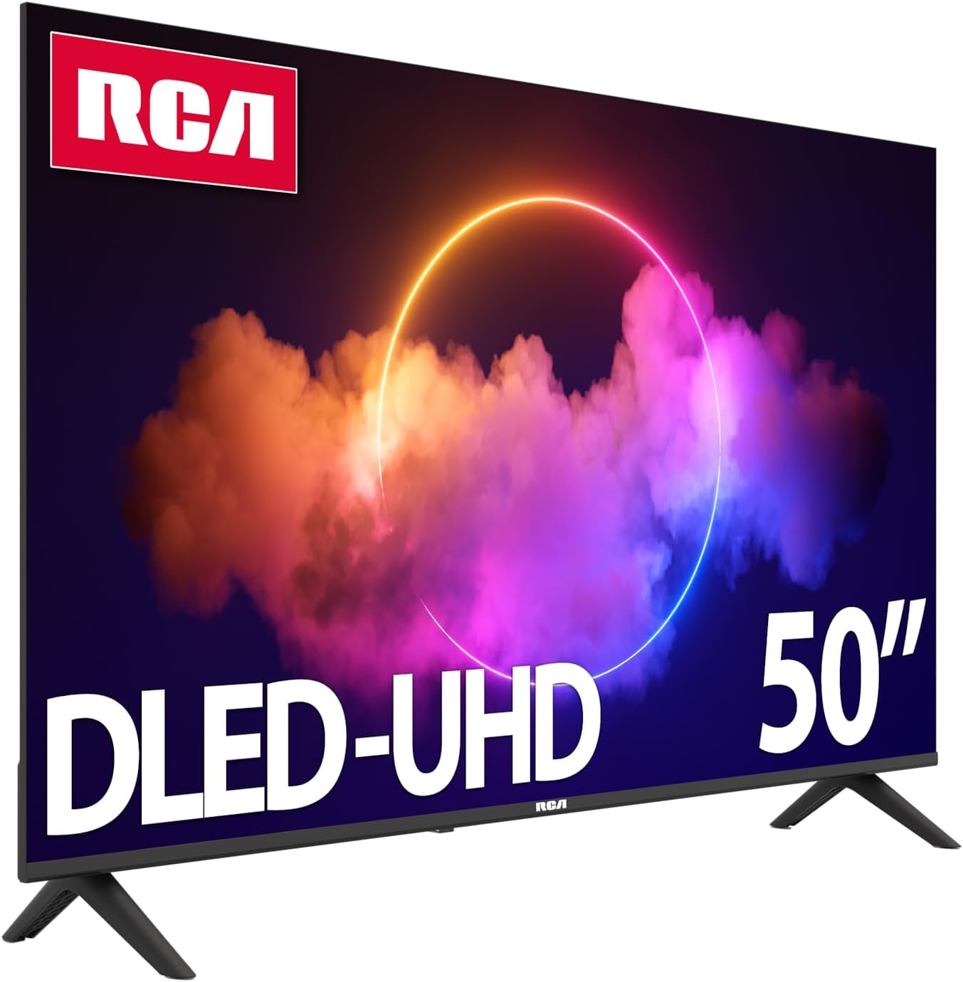 RCA 50-Inch UHD Smart Google TV, Frameless LED Display with HDR10, Wi-Fi and Bluetooth, Built-in Google Assistant, Compatible with Alexa