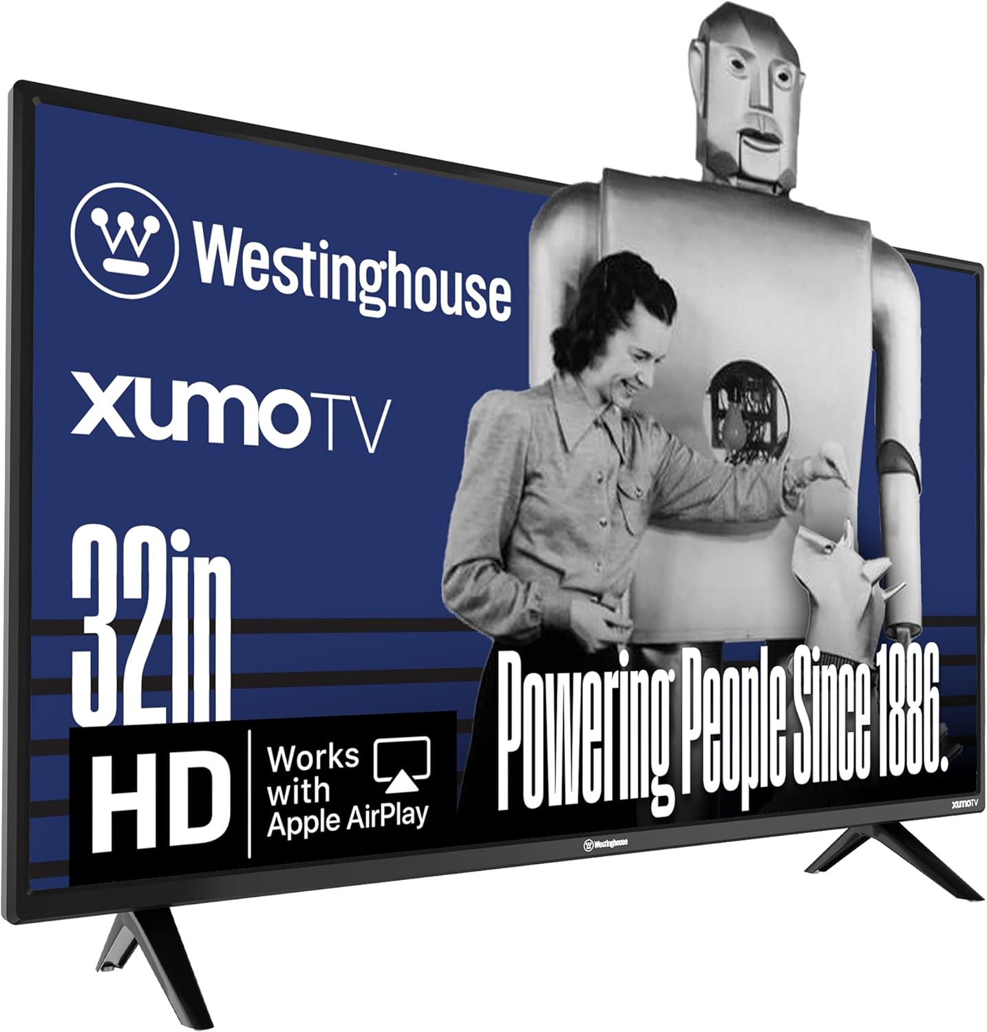 Westinghouse 24-inch Smart TV, HD Xumo TV with Full Function Voice Remote, Flat Screen Television with Dolby Atmos, Bluetooth, Apple AirPlay, Wi-Fi & Mobile Connectivity