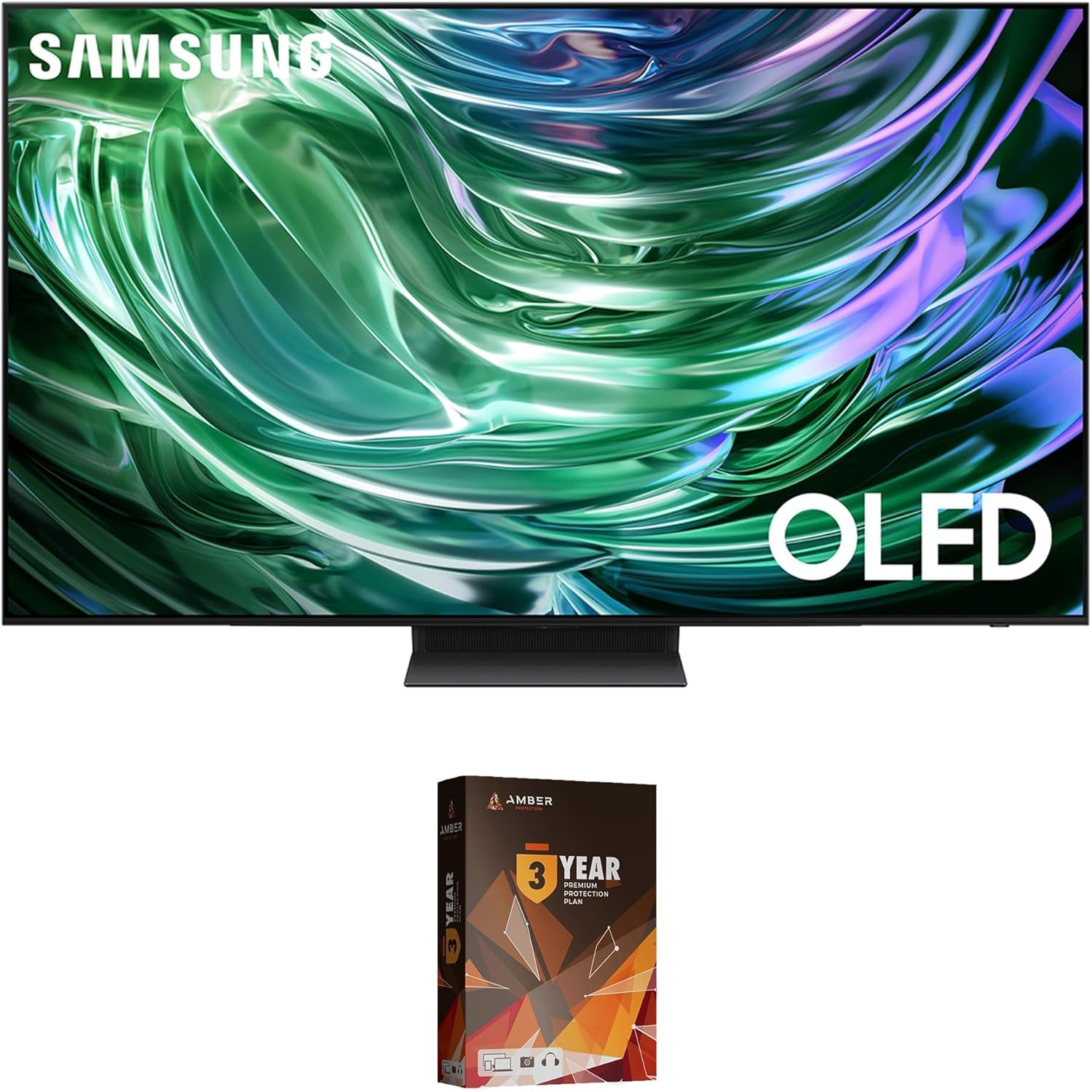 Samsung QN65S90DAFXZA 65 Inch 4K OLED Smart TV with Dolby Atmos and 3 Year Amber Protection Plan (2024)