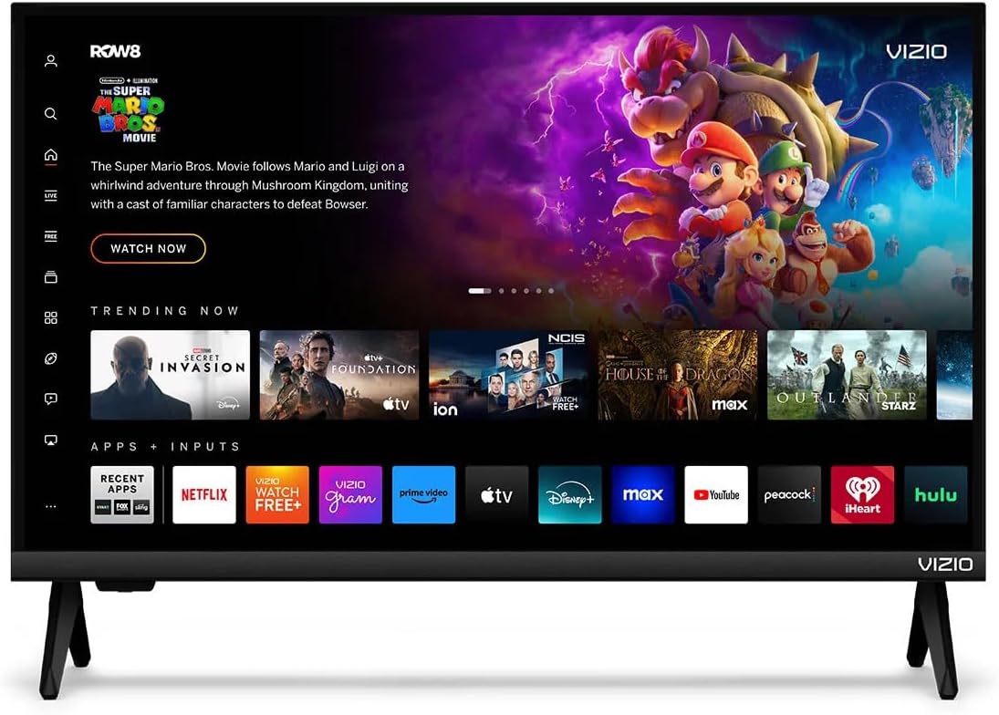 VIZIO 24 Inch V Series LED Smart HD TV 720p Bluetooth Compatible, Works with Airplay 2 and Google Cast, with DTS Virtual X and Dual-Band WiFi 5 (VHD24M-08) (Renewed)