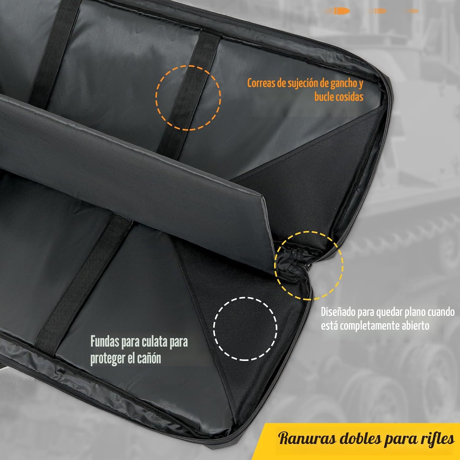 DULCE DOM - Soft double rifle bag for 32/36/42/48/52 inch rifles, perfect for storing and transporting firearms, pistols and rifles, tactical rifle backpack for indoor and outdoor use