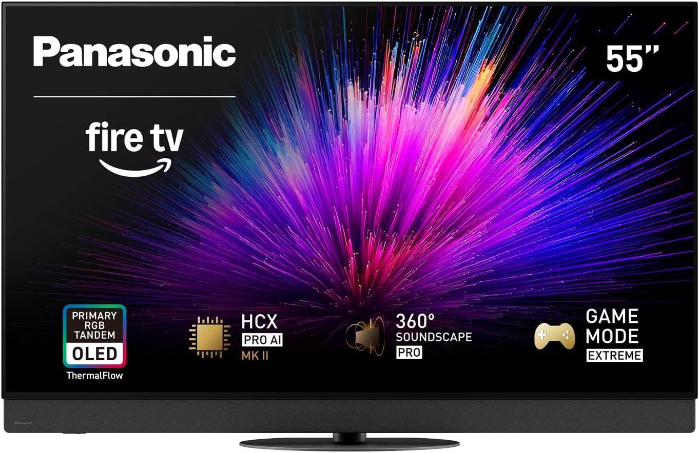 Panasonic Z95 Series (2025 Model) 65-inch OLED 4K Ultra HD Smart Fire TV, HDR10+ Adaptive, Dolby Vision IQ, 360 Soundscape Pro, 144Hz Refresh Rate and Hands-Free Alexa - 65Z95BP