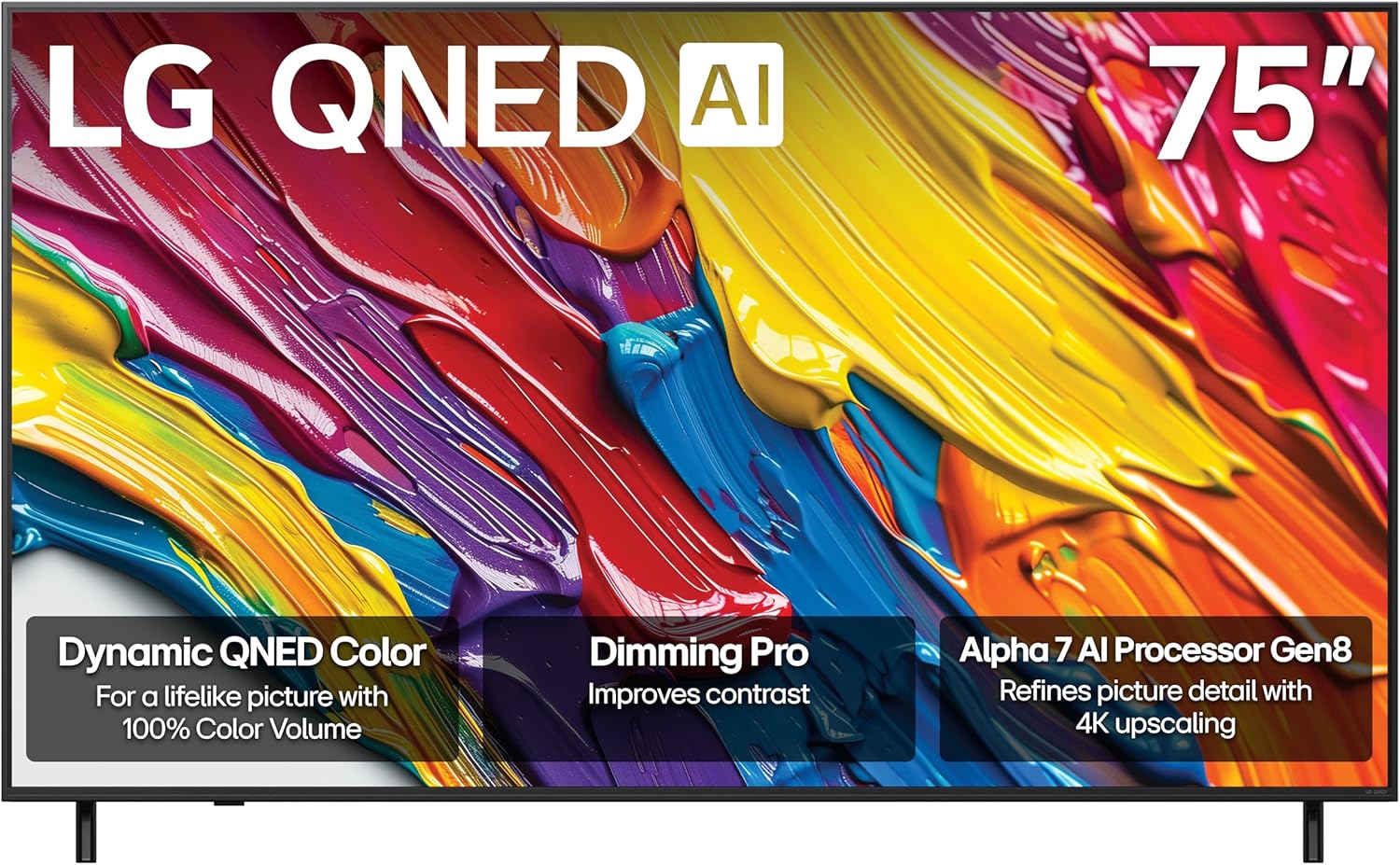 LG 75-Inch Class QNED AI 4K QNED82A Series Smart TV with AI Sound, HDR10, 4K Super Upscaling, Filmmaker Mode, Wow Orchestra, Alexa Built-in (75QNED82AUA, 2025)