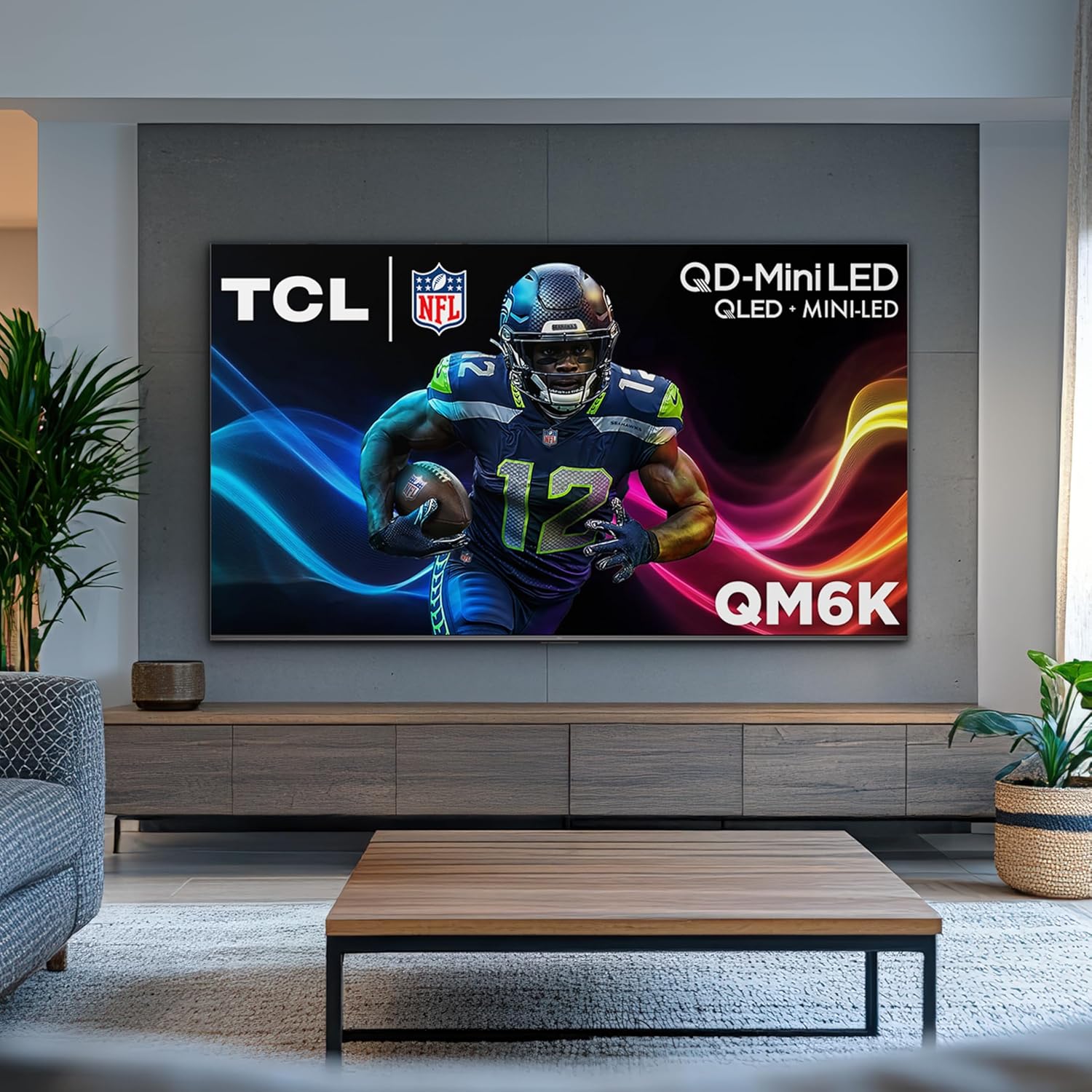 TCL 55 Inch Class QM6K Series| Mini LED QLED 4K HDR| 55QM6K, 2025 Model| 120HZ-144HZ High Brightness Smart Google TV Dolby Atmos Onkyo Audio| Voice Remote Alexa Gaming Streaming Television