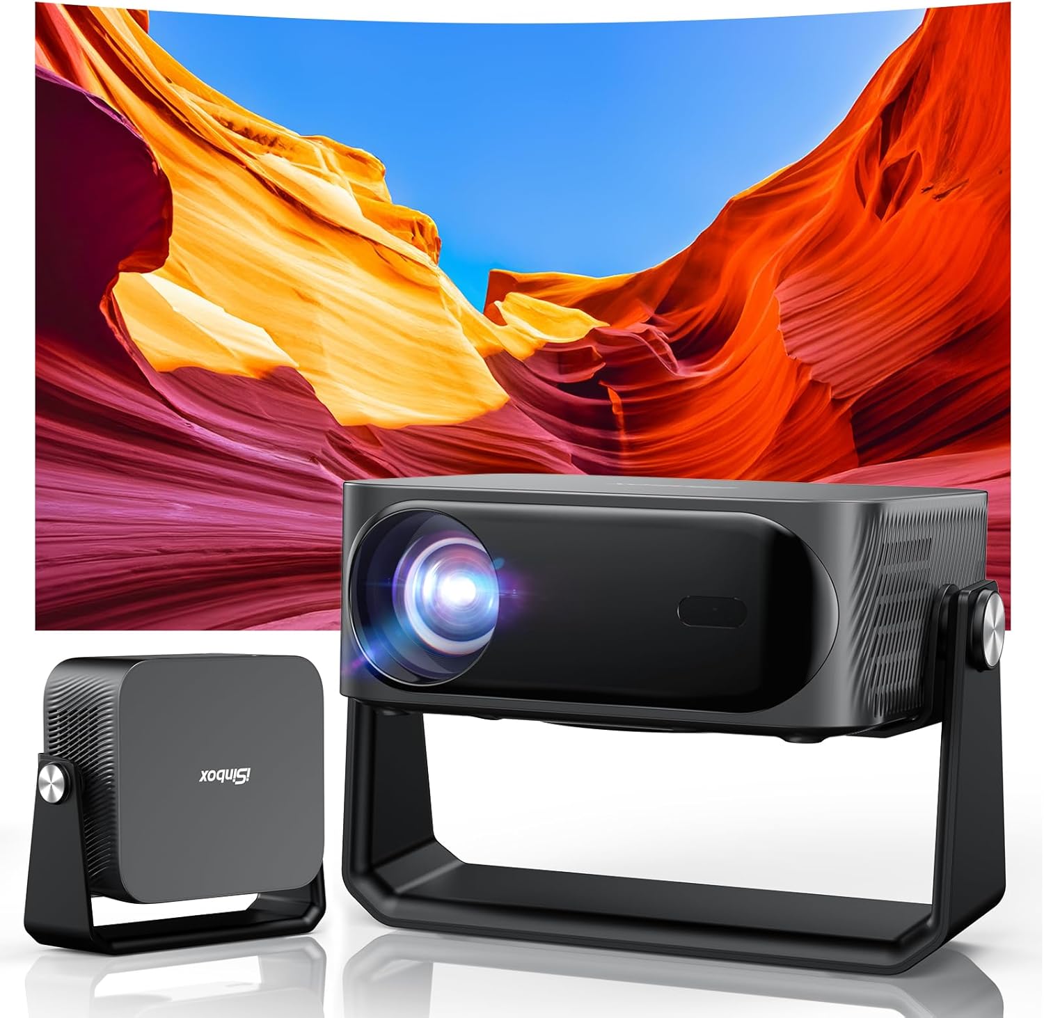 [2000 ANSI/Auto Focus & Keystone/Built-in APP] 4K Outdoor Projector with Wifi and Bluetooth, Smart Portable Projector with Built-in Apps YouTube/PrimeVideo & Dolby, Home Theater Projector with HDR10+
