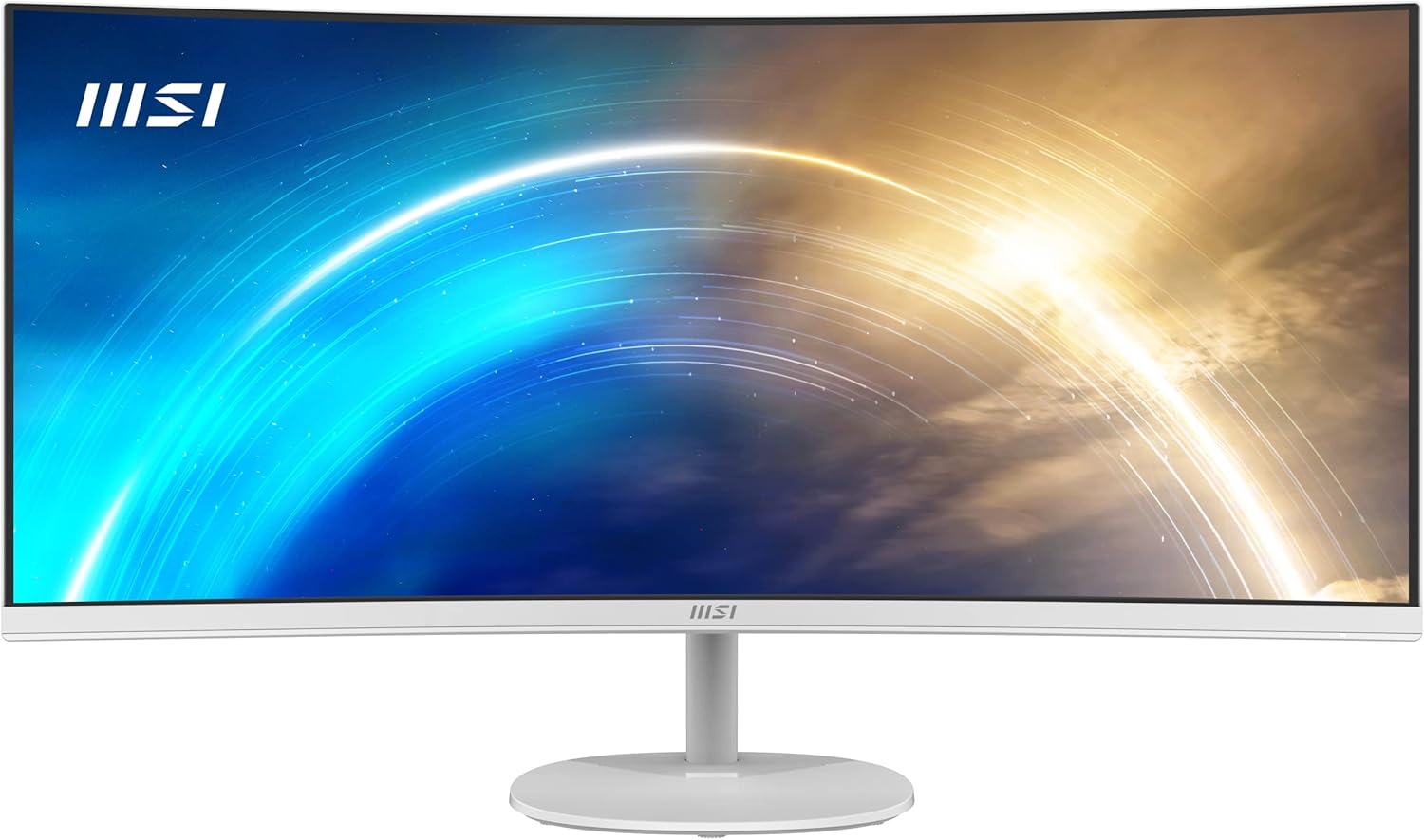 msi PRO MP341CQW 34-inch VA 3440 x 1440(UWQHD) Computer Monitor, 100Hz, Free-Sync, HDMI, DisplayPort, VESA Mountable, Speaker, 1ms, White