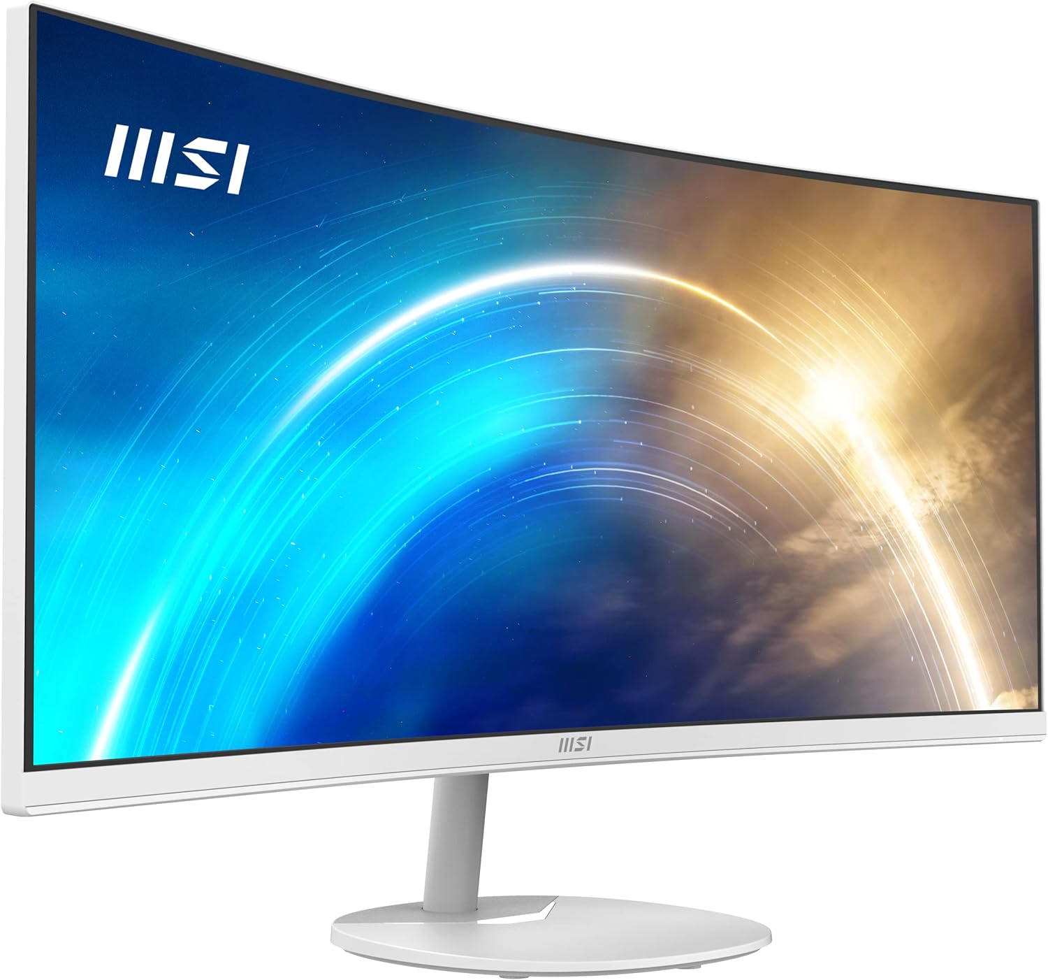msi PRO MP341CQW 34-inch VA 3440 x 1440(UWQHD) Computer Monitor, 100Hz, Free-Sync, HDMI, DisplayPort, VESA Mountable, Speaker, 1ms, White