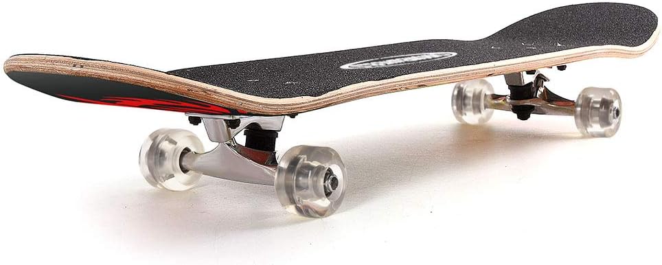ChromeWheels 31 inch Skateboard Double Kick Skate Board Cruiser Longboard 8 Layer Maple Deck Skateboards for Kids and Beginners