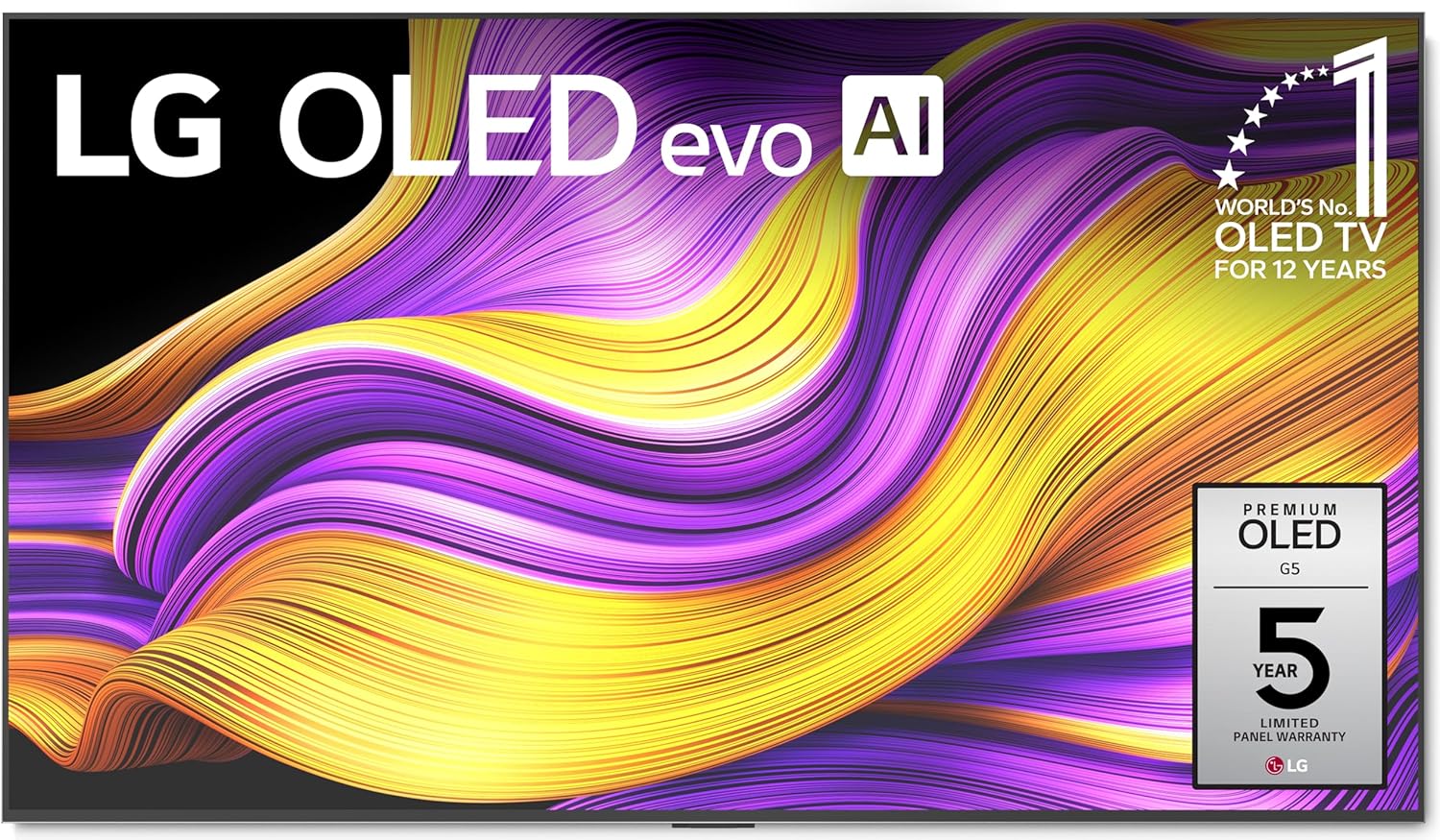 LG 65-Inch Class OLED evo AI Super Upscaling 4K G5 Series Smart TV w/Dolby Atmos & Vision, HDR10, Filmmaker Mode, Wow Orchestra, Alexa Built-in (OLED65G5WUA, 2025)