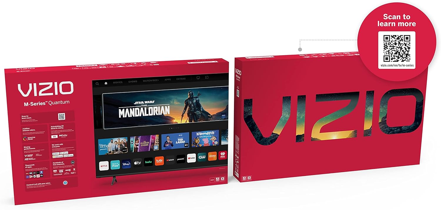 VIZIO 75-Inch M-Series 4K QLED HDR Smart TV with Voice Remote, Dolby Vision, HDR10+, Alexa Compatibility, VRR with AMD FreeSync, M75Q6-J03, 2022 Model