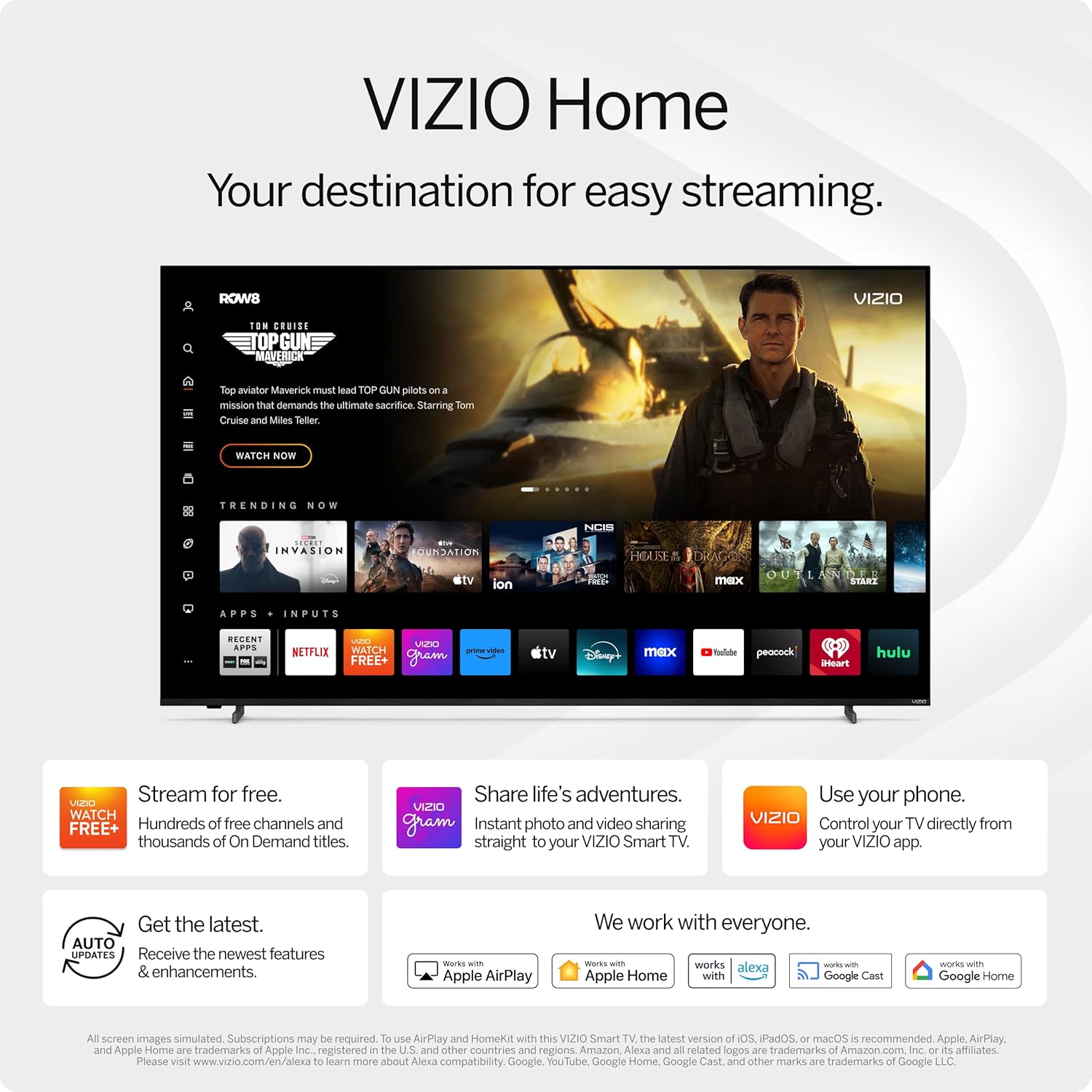 VIZIO 40-inch Full HD 1080p Smart TV with DTS Virtual:X, Alexa Compatibility, Chromecast Built-in, Bluetooth Headphone Capable (Renewed)