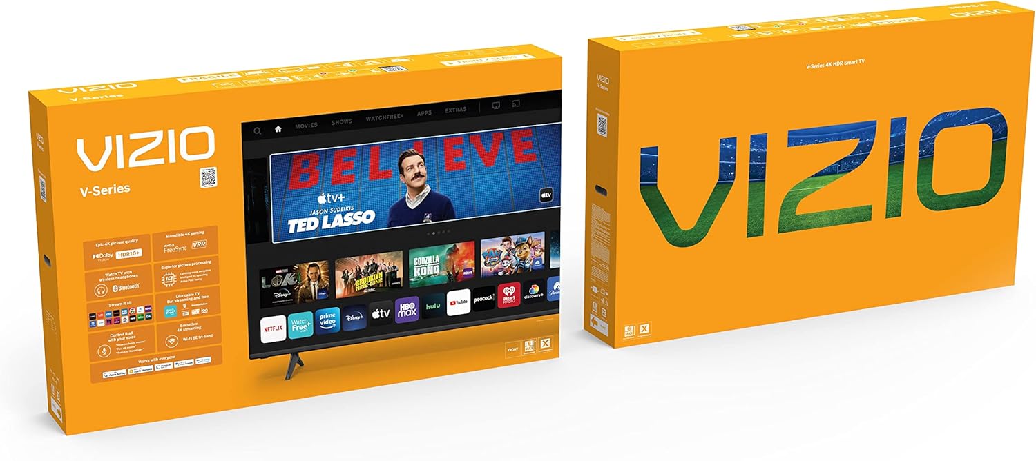 VIZIO 55-inch V-Series 4K LED HDR Smart TV with Dolby Vision, WiFi 6E, Bluetooth Headphone Capable, Gaming Engine & Alexa Compatibility, V555M-K01, 2023 Model