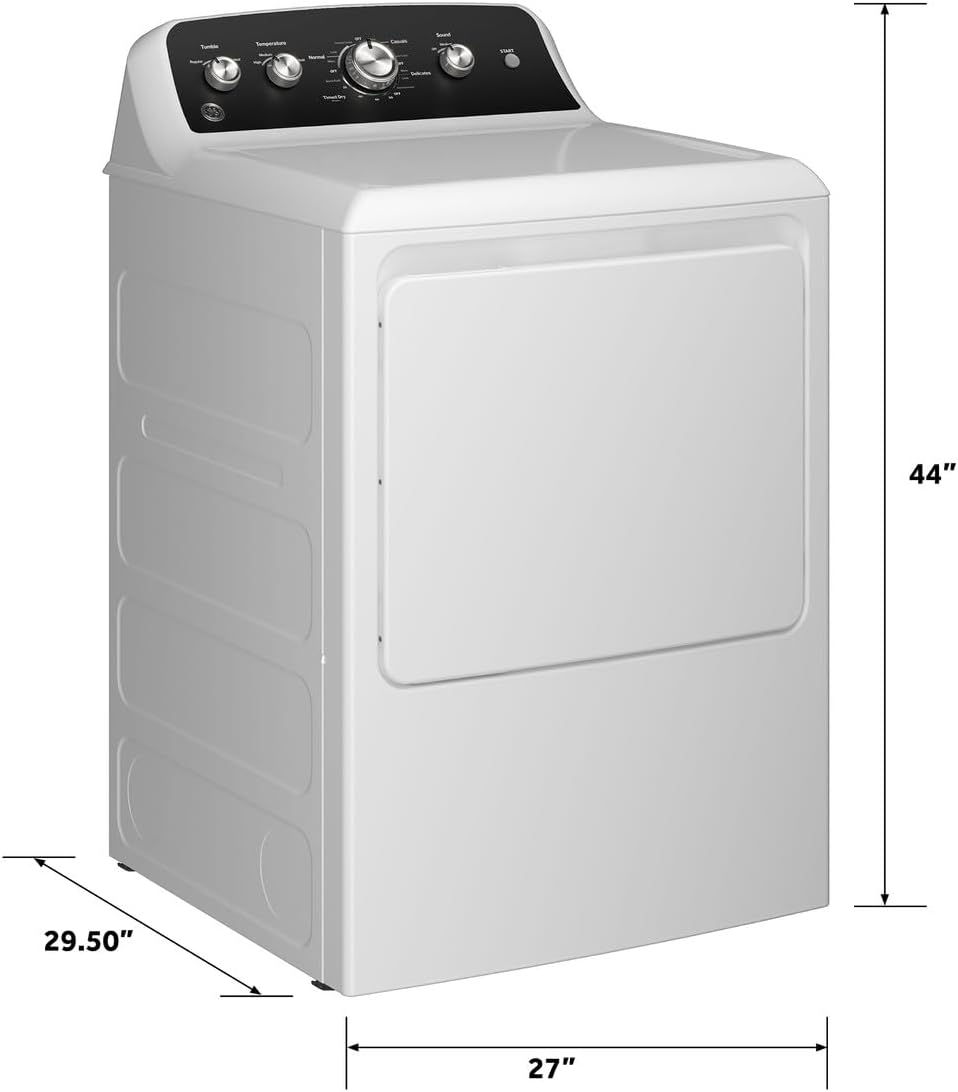 GE PROFILE 7.2 cuft. Vented Electric Dryer in White with Auto Dry and Extended Tumble