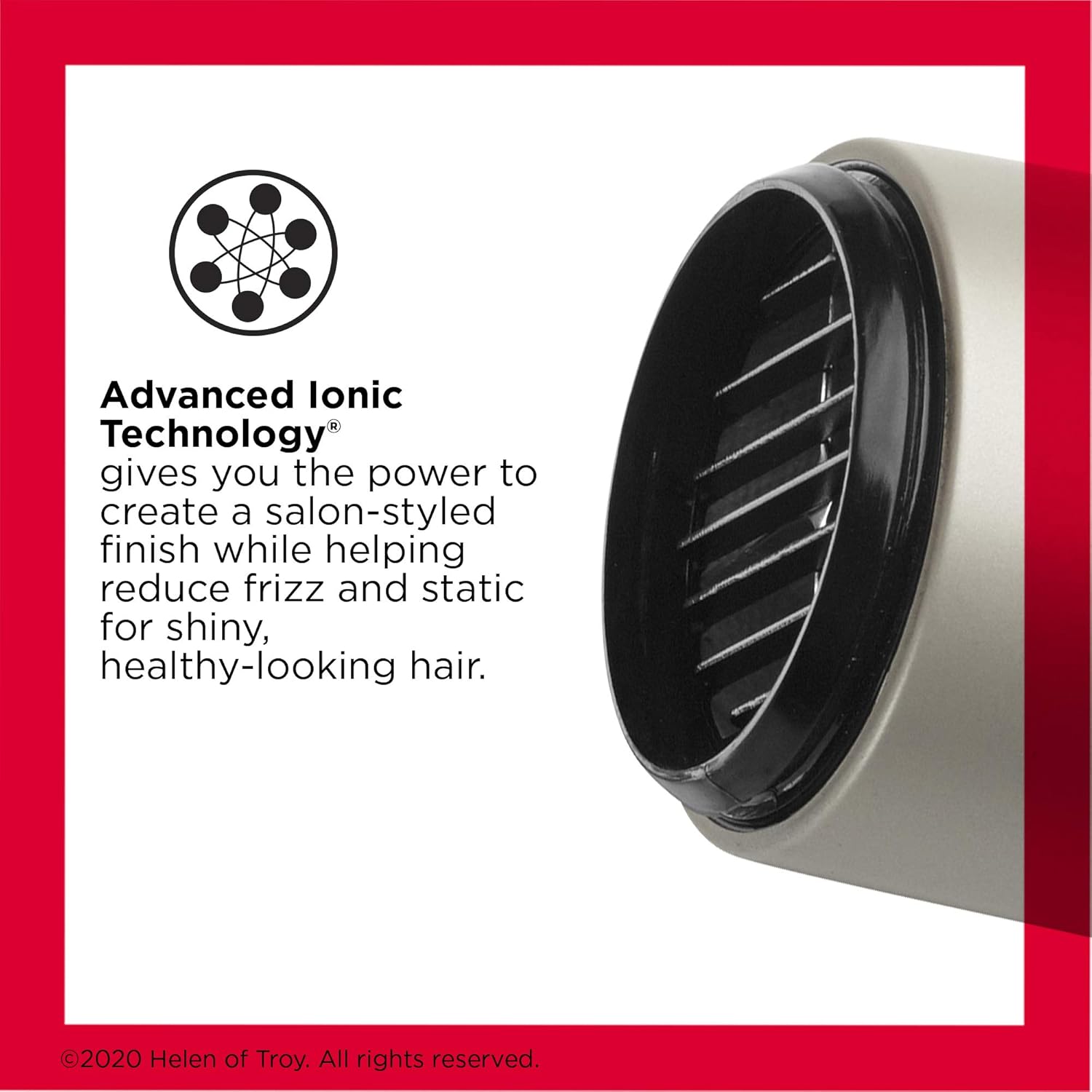 REVLON Turbo Hair Dryer| 1875 Watts of Maximum Shine, Fast Dry (Silver)