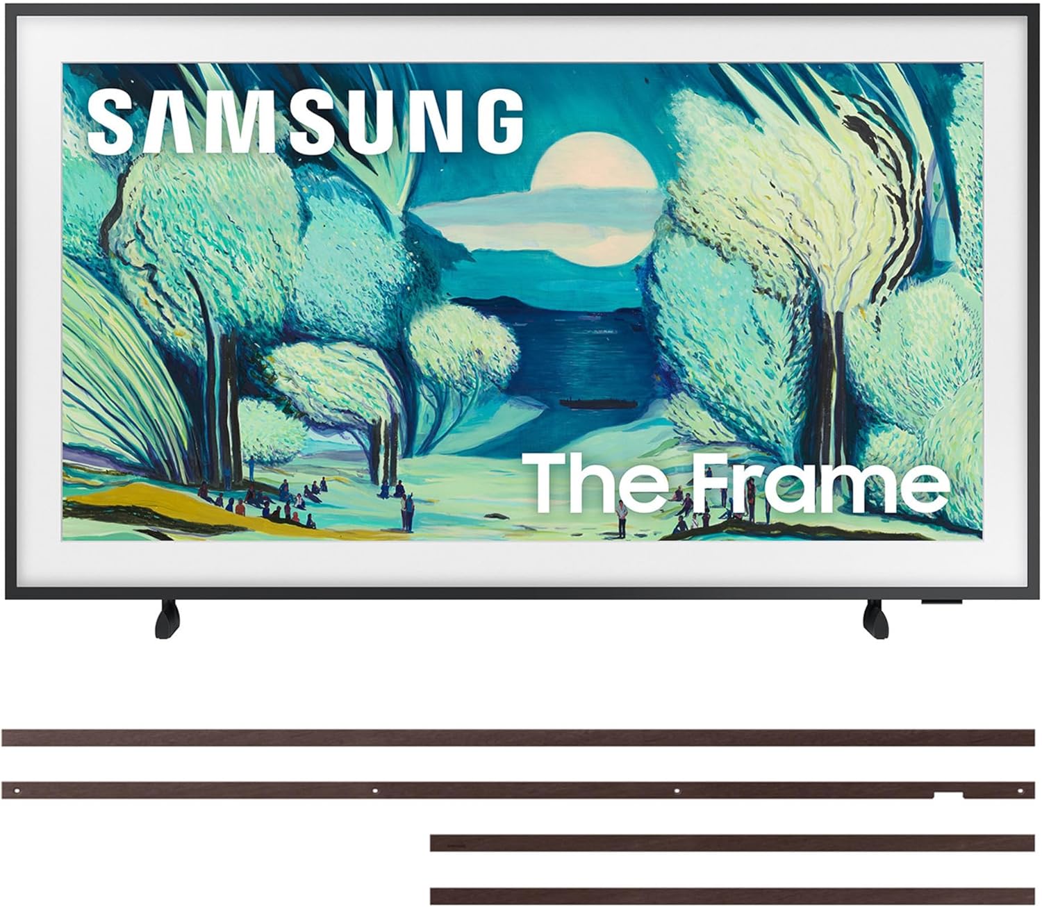 Samsung QN43LS03FAFXZA 43 Inch The Frame QLED 4K Art Mode Vision AI Smart TV with a VG-SCFA43WTB Customizable Bezel - Modern White (2025)