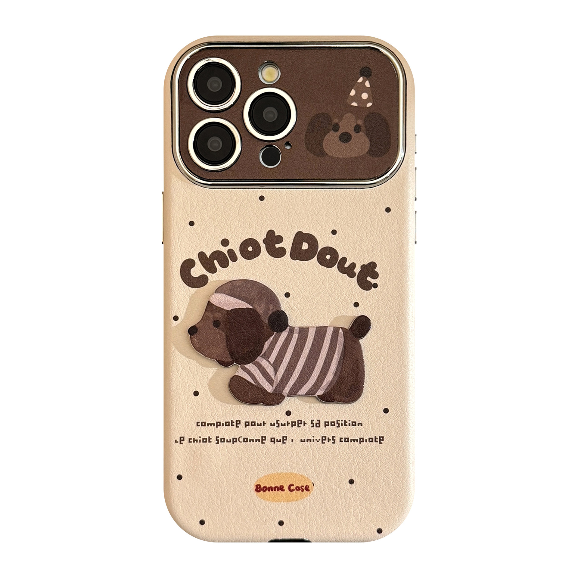 Autumn and winter couple puppies suitable for 16promax Apple mobile phone case iphone15 stereo cartoon
