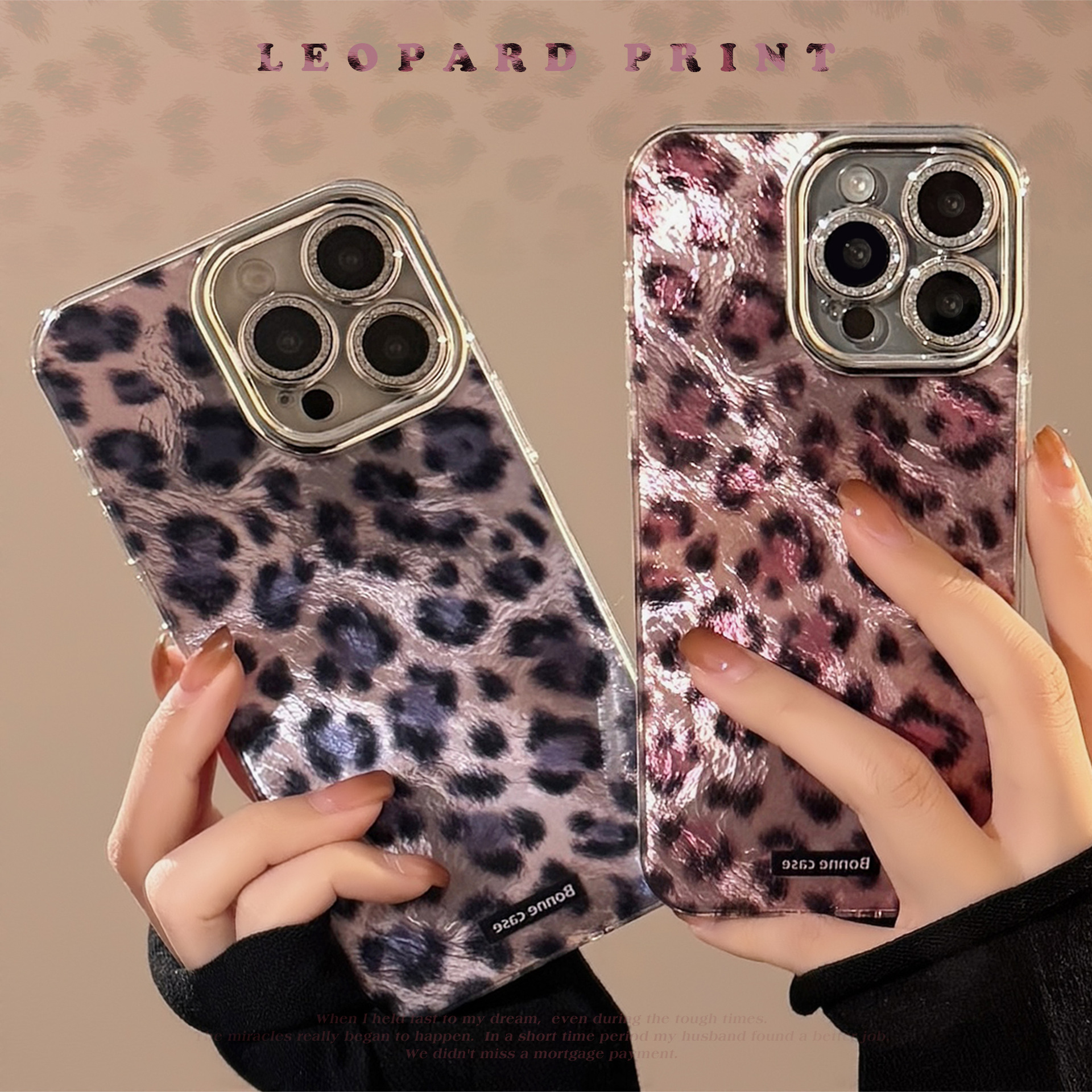 Personalized hot girl leopard pattern is suitable for Apple 16 mobile phone case iphone17promax premium sense 12 lens film 14 hard