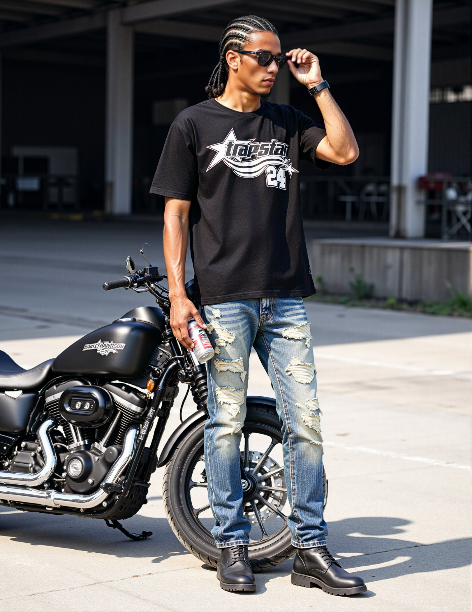 Trapstar Letter printed T-shirt Black