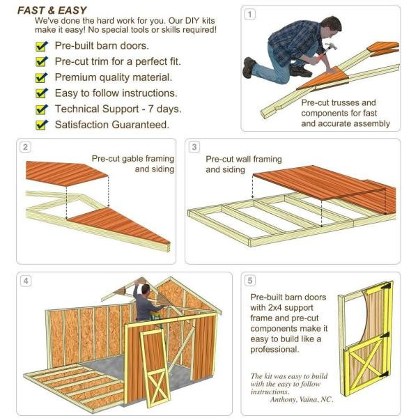 Northwood 10 ft. x 14 ft. Wood Storage Shed Kit