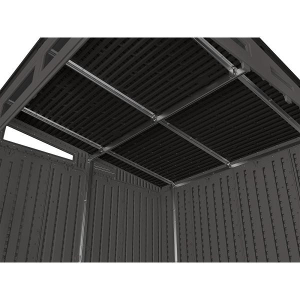 Modernist 7 ft. 2.5 in. x 7 ft. 3.5 in. x 7 ft. 5.5 in. Resin Storage Shed