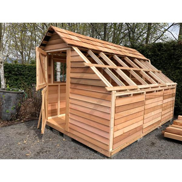 Sunhouse 8 ft. x 12 ft. Western Red Cedar Garden Shed
