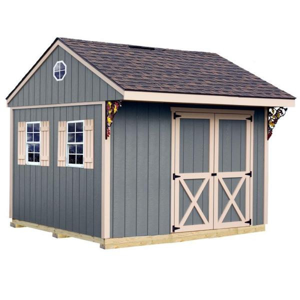 Northwood 10 ft. x 10 ft. Wood Storage Shed Kit with Floor Including 4 x 4 Runners