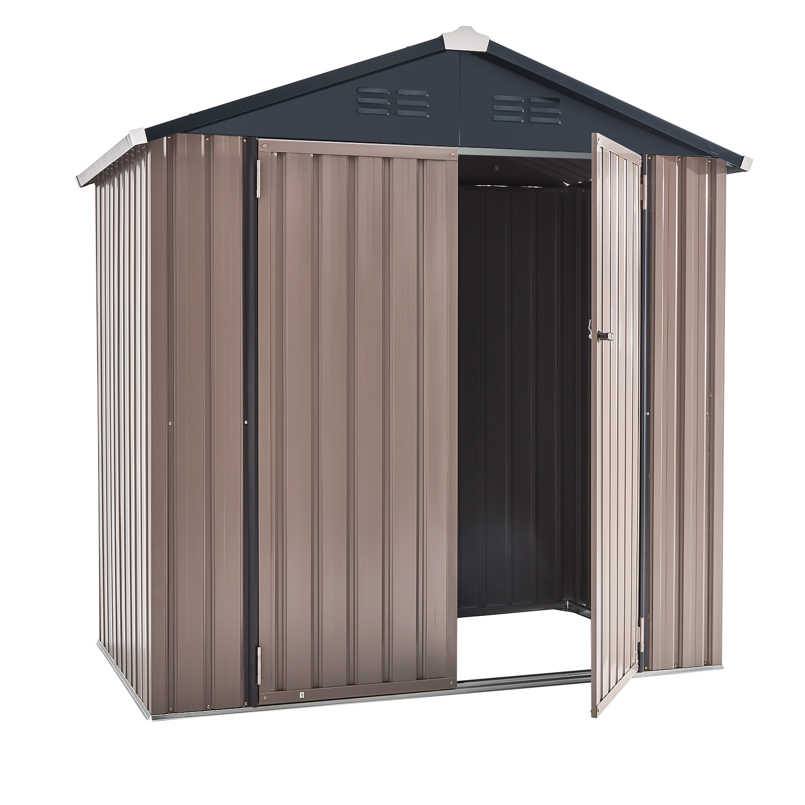 Tremont 6' x 4' Outdoor Metal Storage Shed with Lockable Door for Backyard