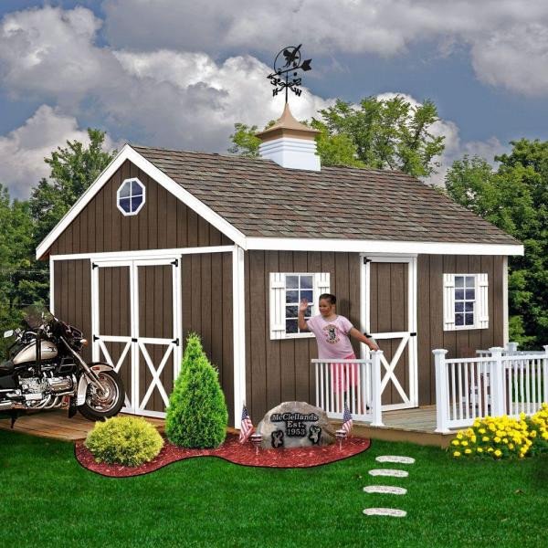 Easton 12 ft. x 20 ft. Wood Storage Shed Kit