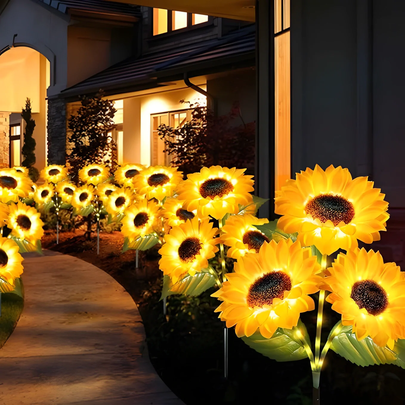 4Pack – Solar Sunflower LED Lights