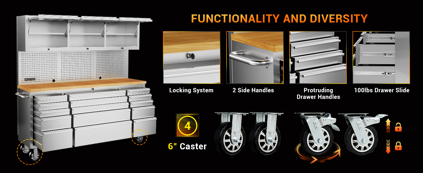 72-inch Rolling Tool Chest Full View