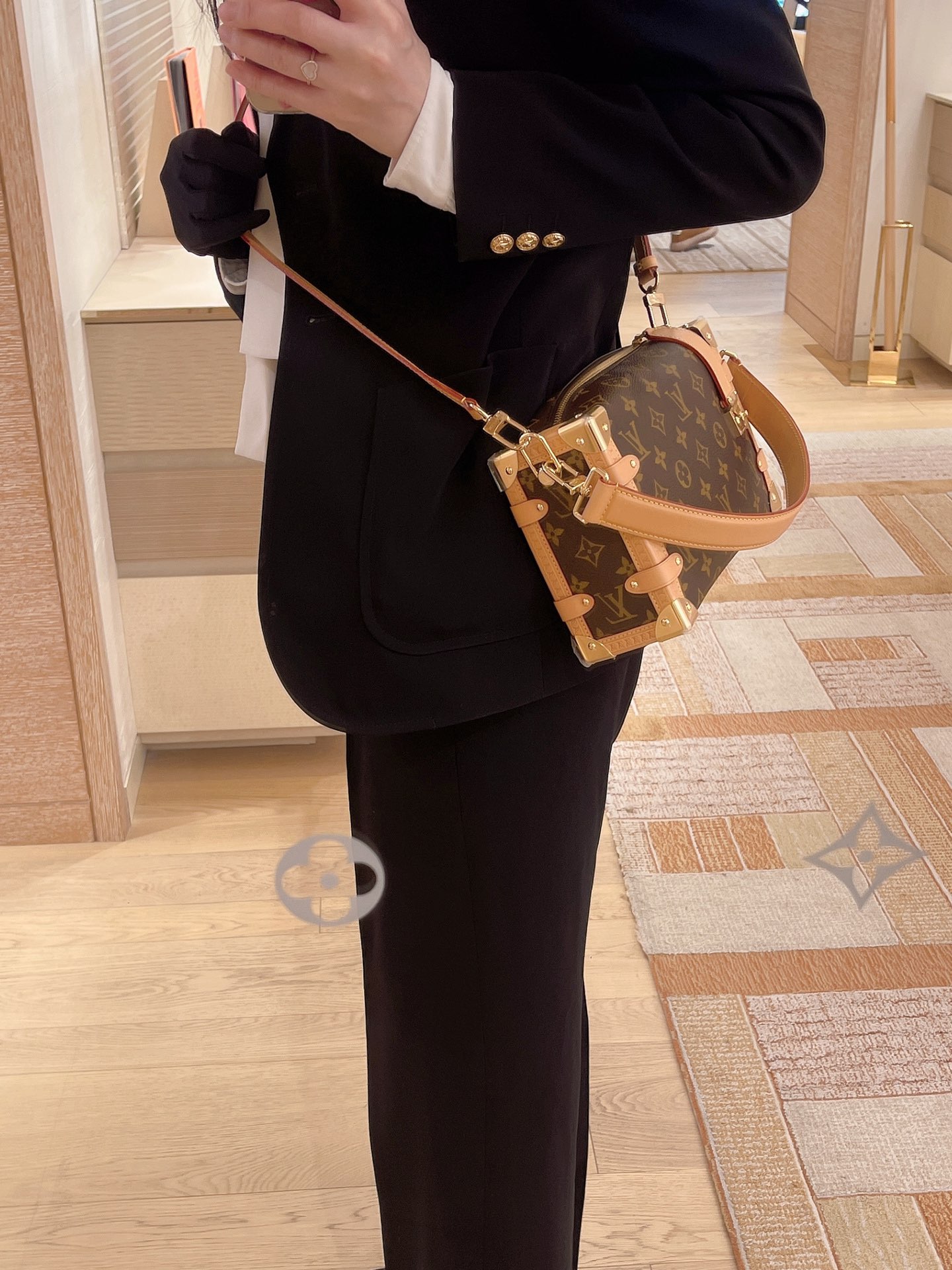 Louis Vuitton side trunk handbag